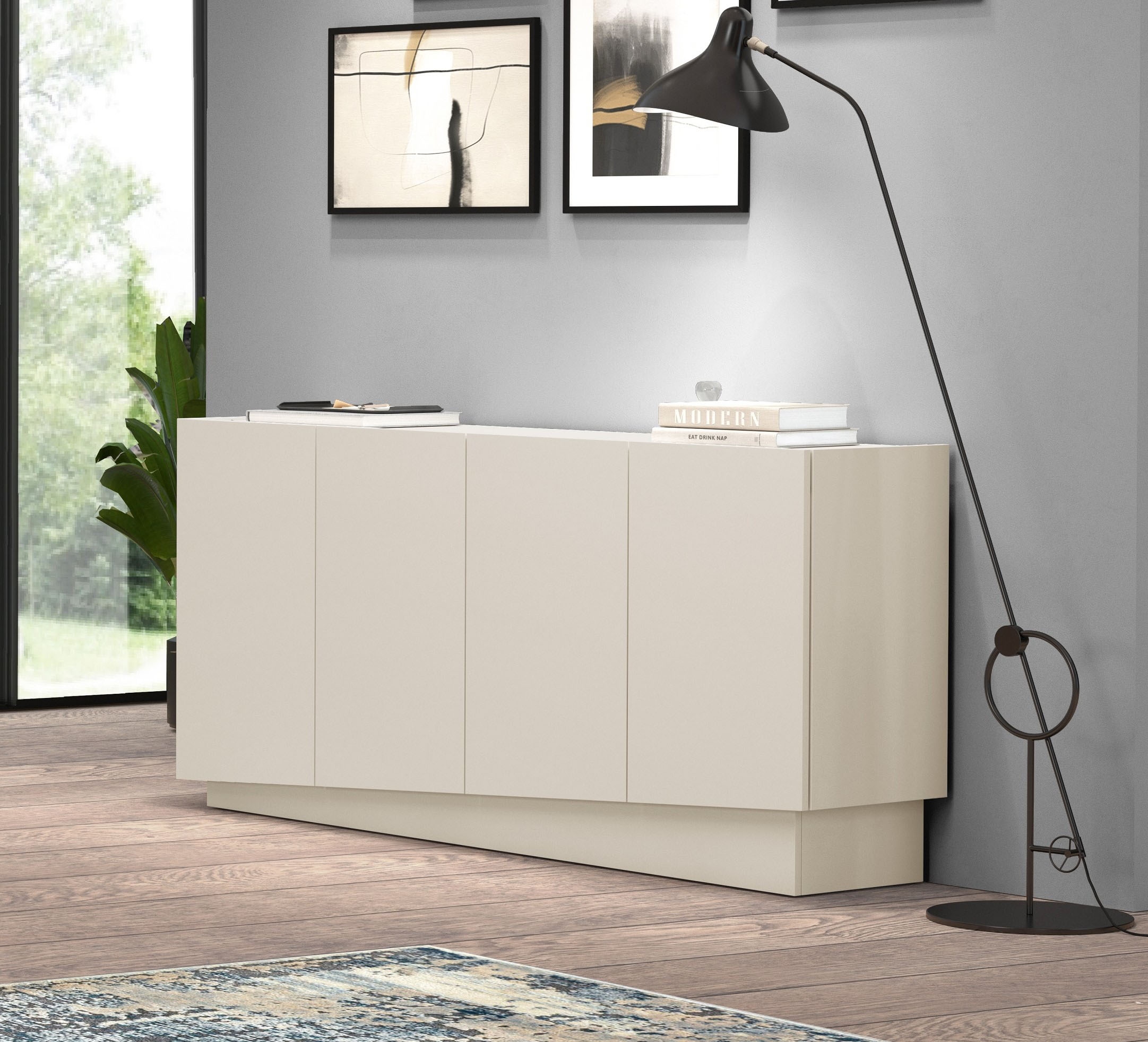 INOSIGN Sideboard »VELA, Sideboard, Breite 160 cm, Design mit schrägen Türen«, (1 St.), Made in Italy, Maße-B/T/H: 160x35x75,Sideboard, Anrichte, Kommode
