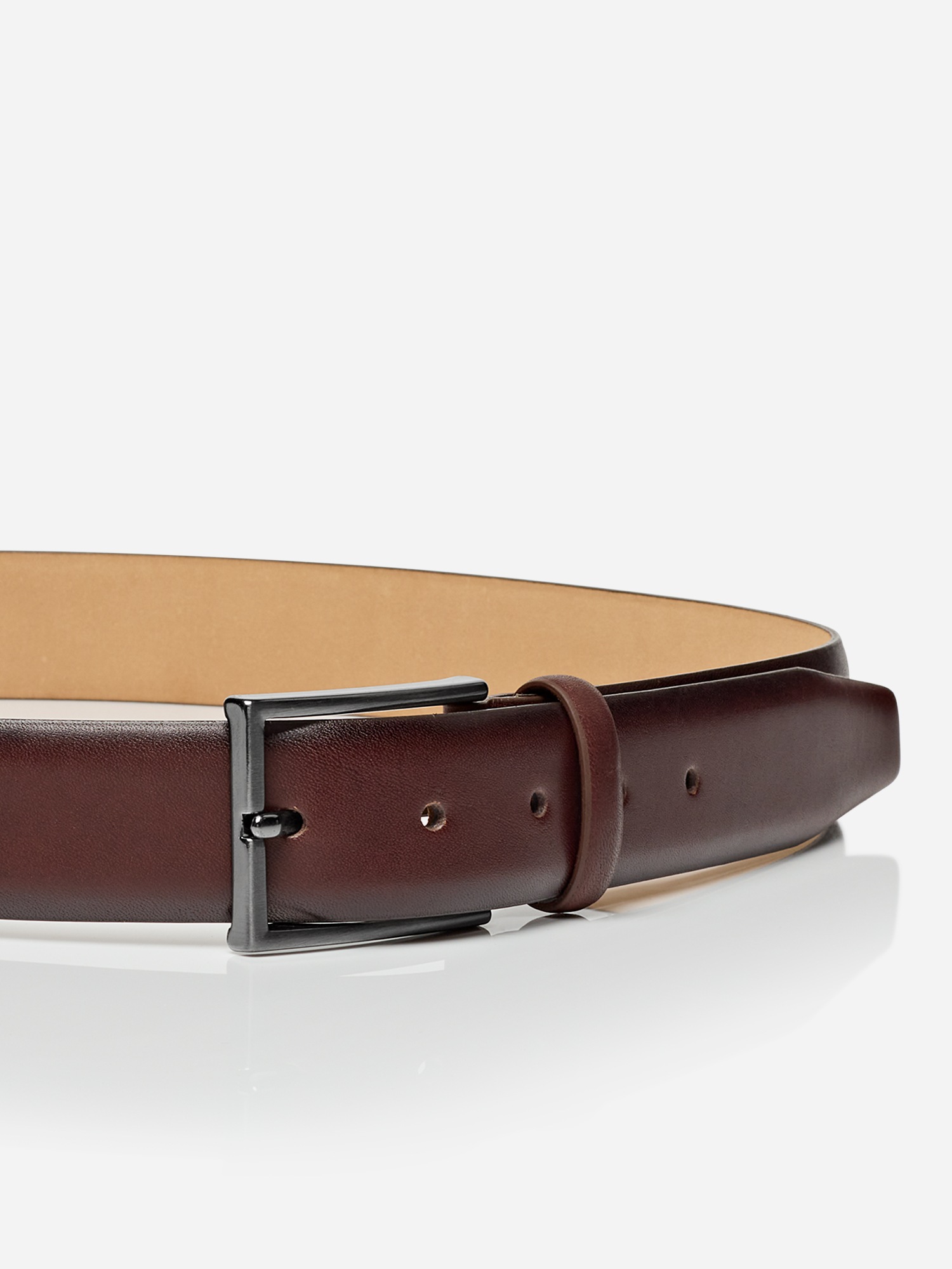 Thumbnail - MONTI Ledergürtel "BORDEAUX" leicht matt, elegant, mit Logo