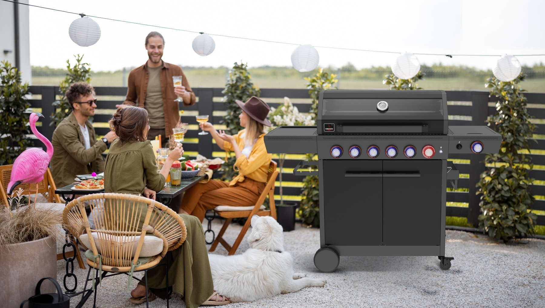 El Fuego Gasgrill »Key West« 22 kW (6 Brenner je 3,0 kW + 1 Turbobrenner 4,0 kW)