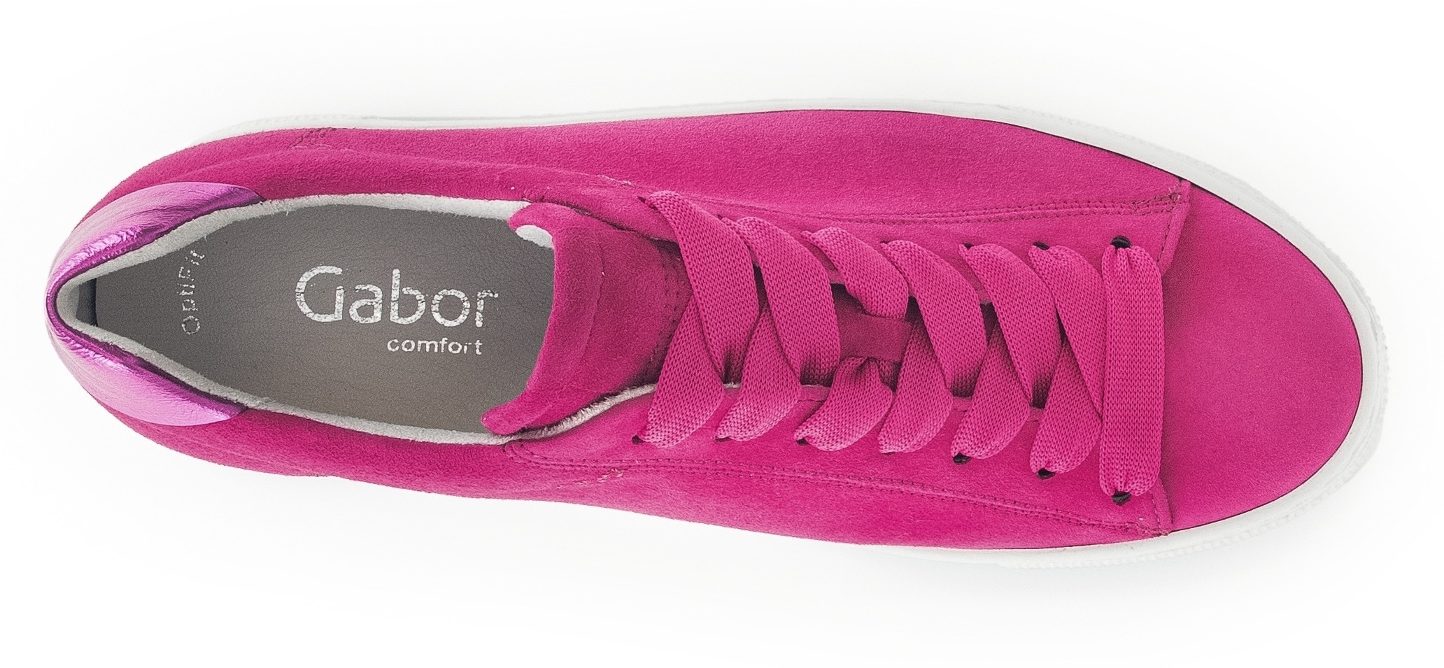 Gabor Plateausneaker »FLORENZ«, Freizeitschuh, Halbschuh, Schnürschuh mit dezenten Ziernähten