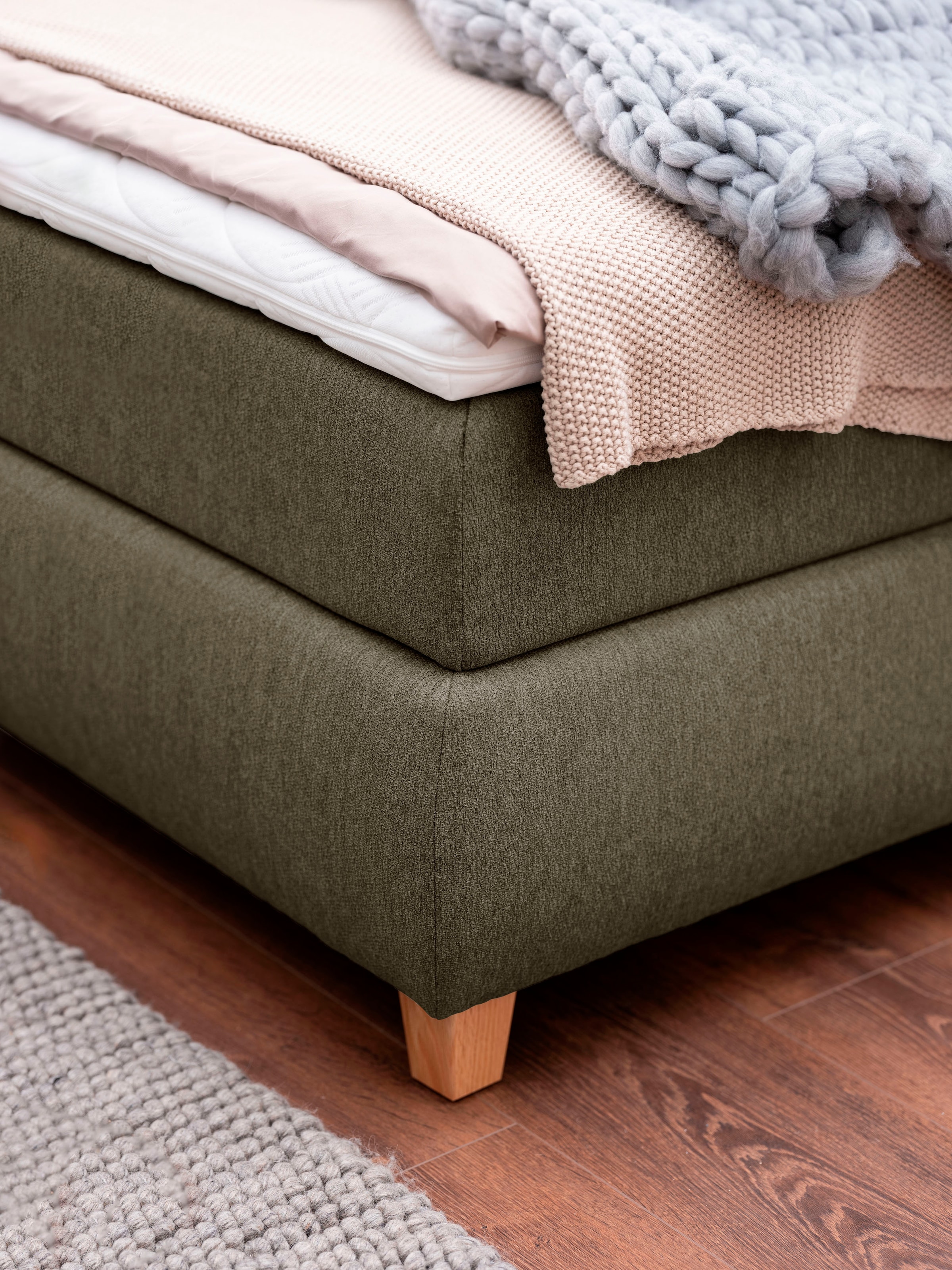 alina Boxspringbett »Luella«, ADA trendline Boxspringbett, inkl. Matratze und Viscoschaum-Topper