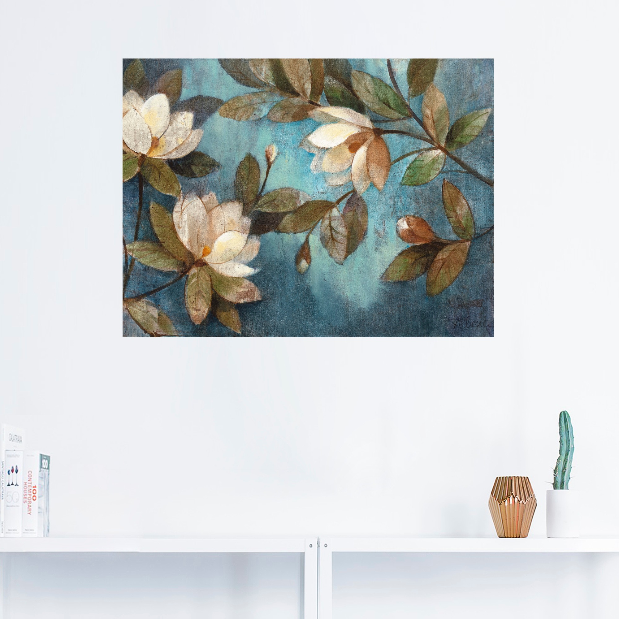 Artland Wandbild "Schwebende Magnolie", Blumen, (1 St.), als Leinwandbild, günstig online kaufen