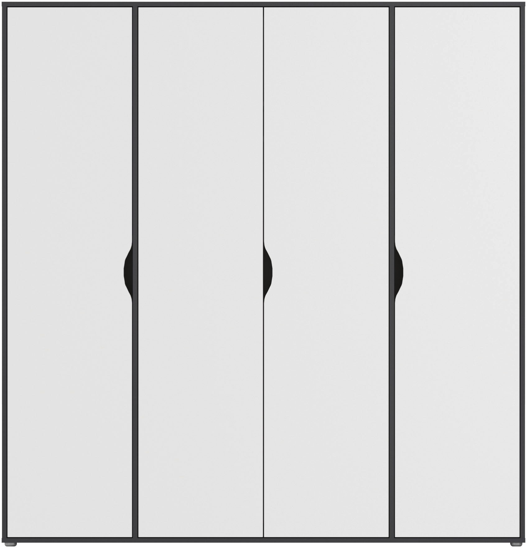 rauch Drehtürenschrank »Kleiderschrank Schrank Garderobe Wäscheschrank NARAI viel Stauraum«, (in 3 verschiedenen Ausstattungen BASIC/CLASSIC/PREMIUM), Griffausfräsungen für eine grifflose Optik TOPSELLER MADE IN GERMANY
