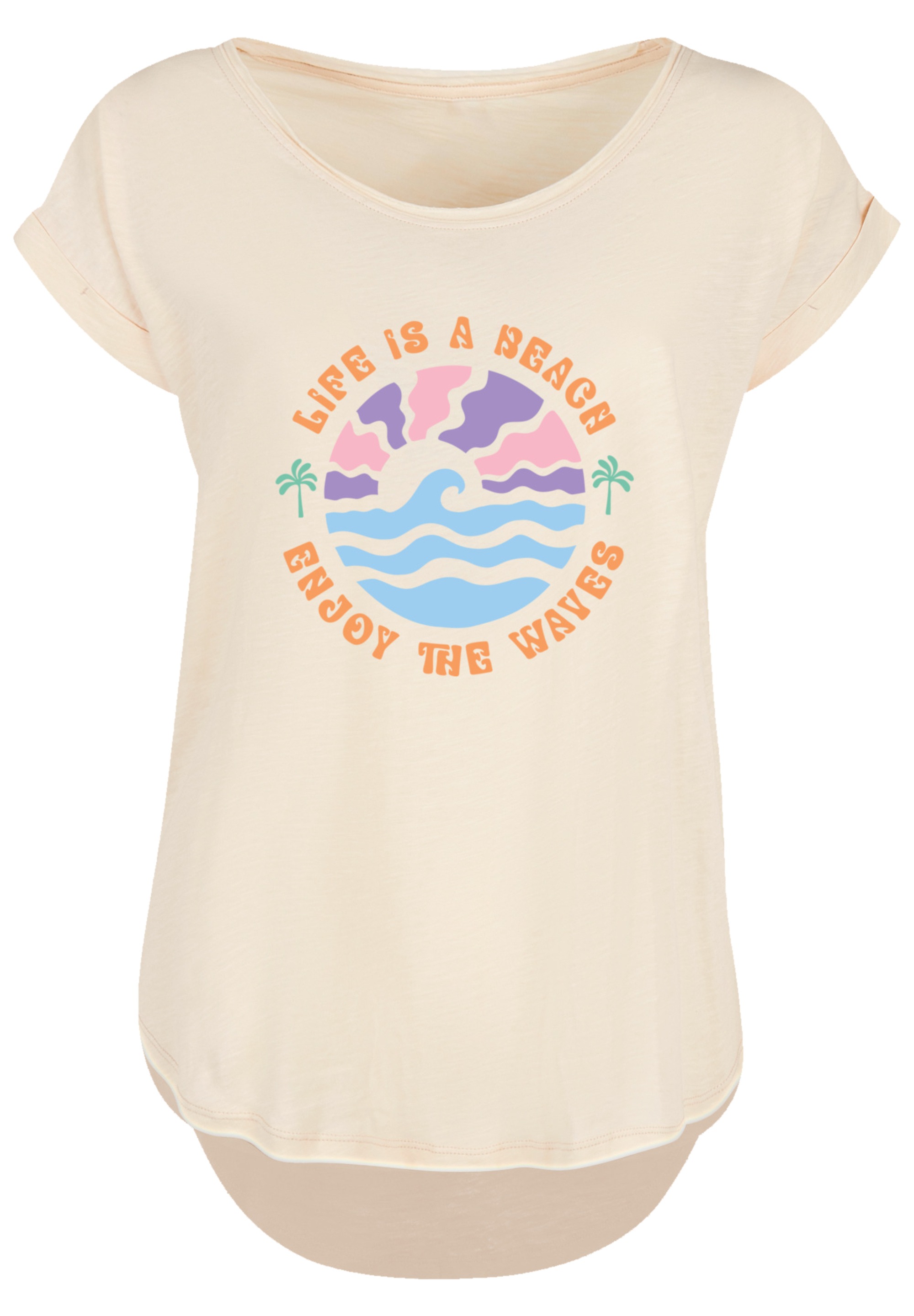 F4NT4STIC T-Shirt »Life Is A Beach Enjoy The Waves«, Premium Qualität