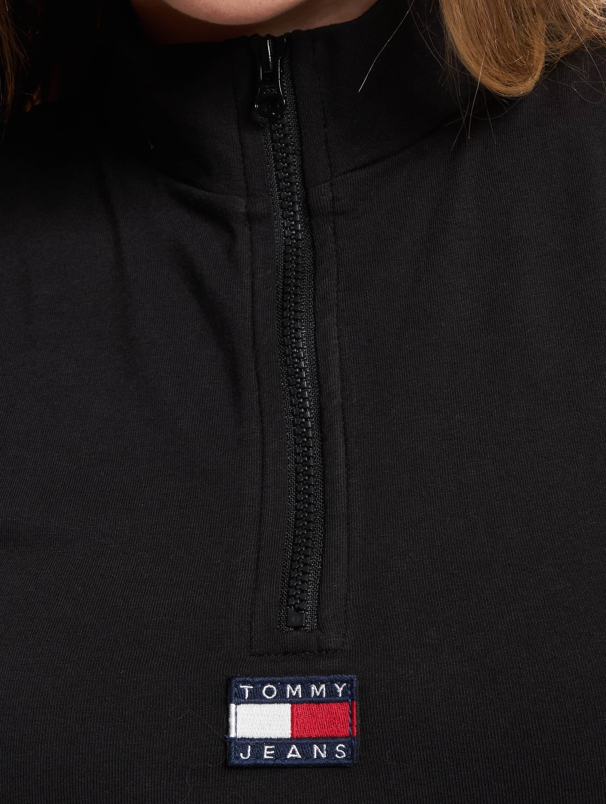 Muskelshirt »Damen Tommy Jeans Xs Badge 1/4 Zip Mockneck Crop Top«