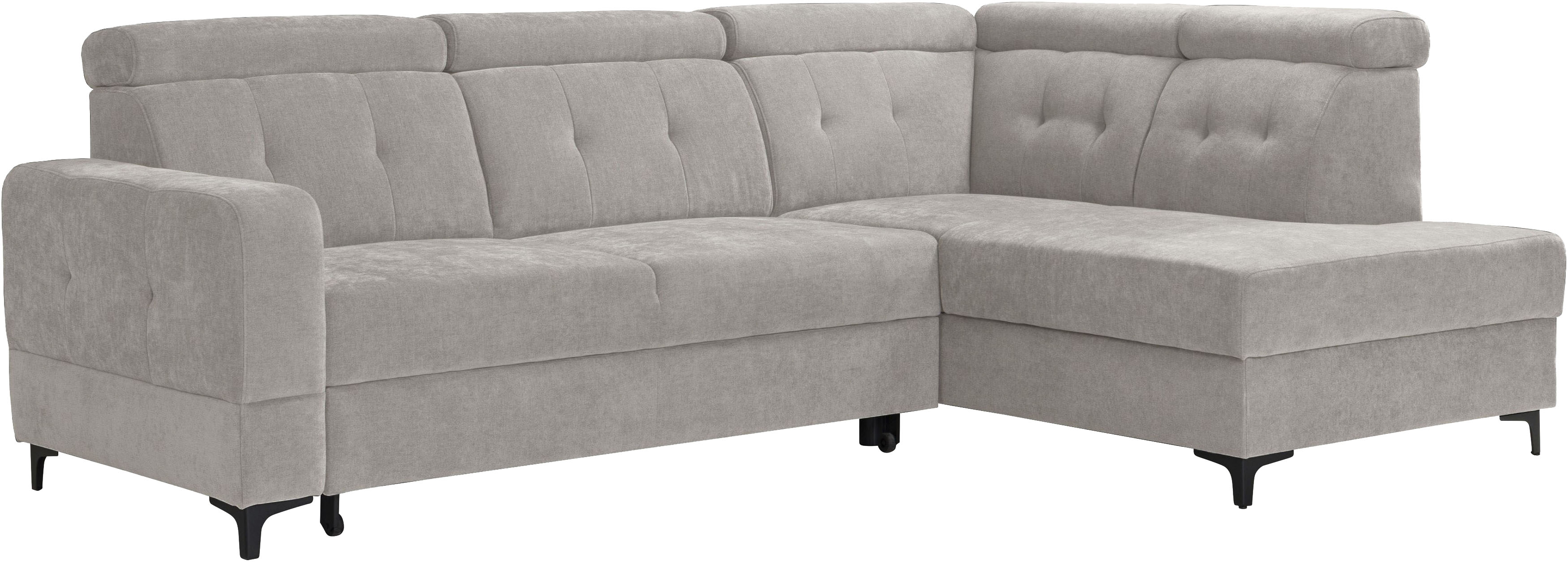 Thumbnail - exxpo - sofa fashion Ecksofa "Monte, Kopfteile verstellbar, optional mit Bettfunktion & Bettkasten" L- Form, mit Kopftei...