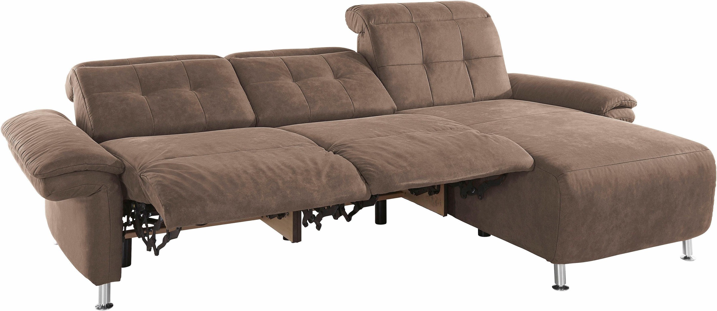 Places of Style Ecksofa »Manhattan L-Form«, 2 Sitze mit elektrischer Relaxfunktion, verstellbare Armlehnen
