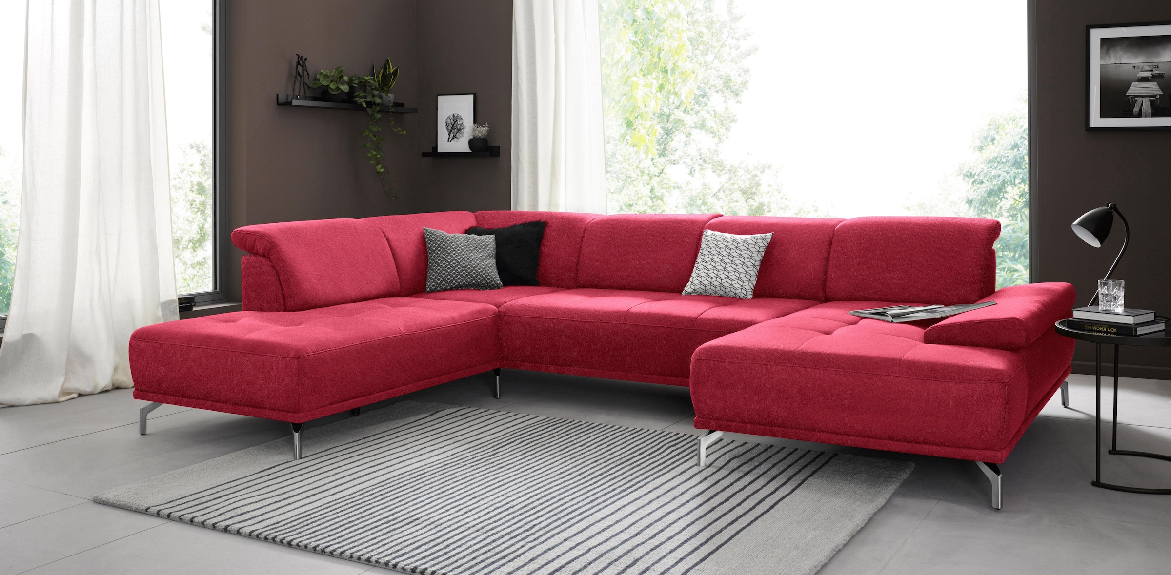 Home affaire Wohnlandschaft "Caluna" Inkl.Sitztiefenverstellung, wahlweise günstig online kaufen