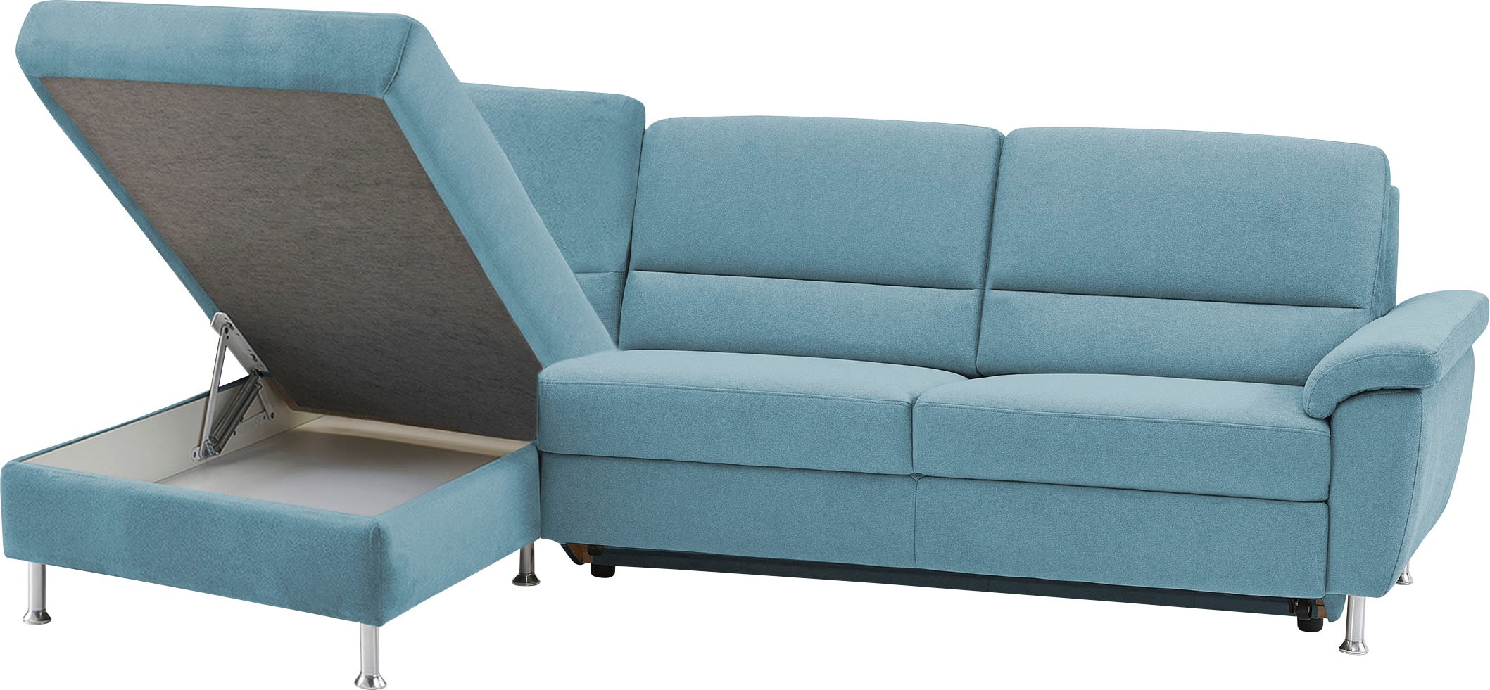 CALIZZA INTERIORS Ecksofa »Onyx L-Form«, Recamiere links oder rechts, wahlweise mit Bettfunktion, Breite 270 cm