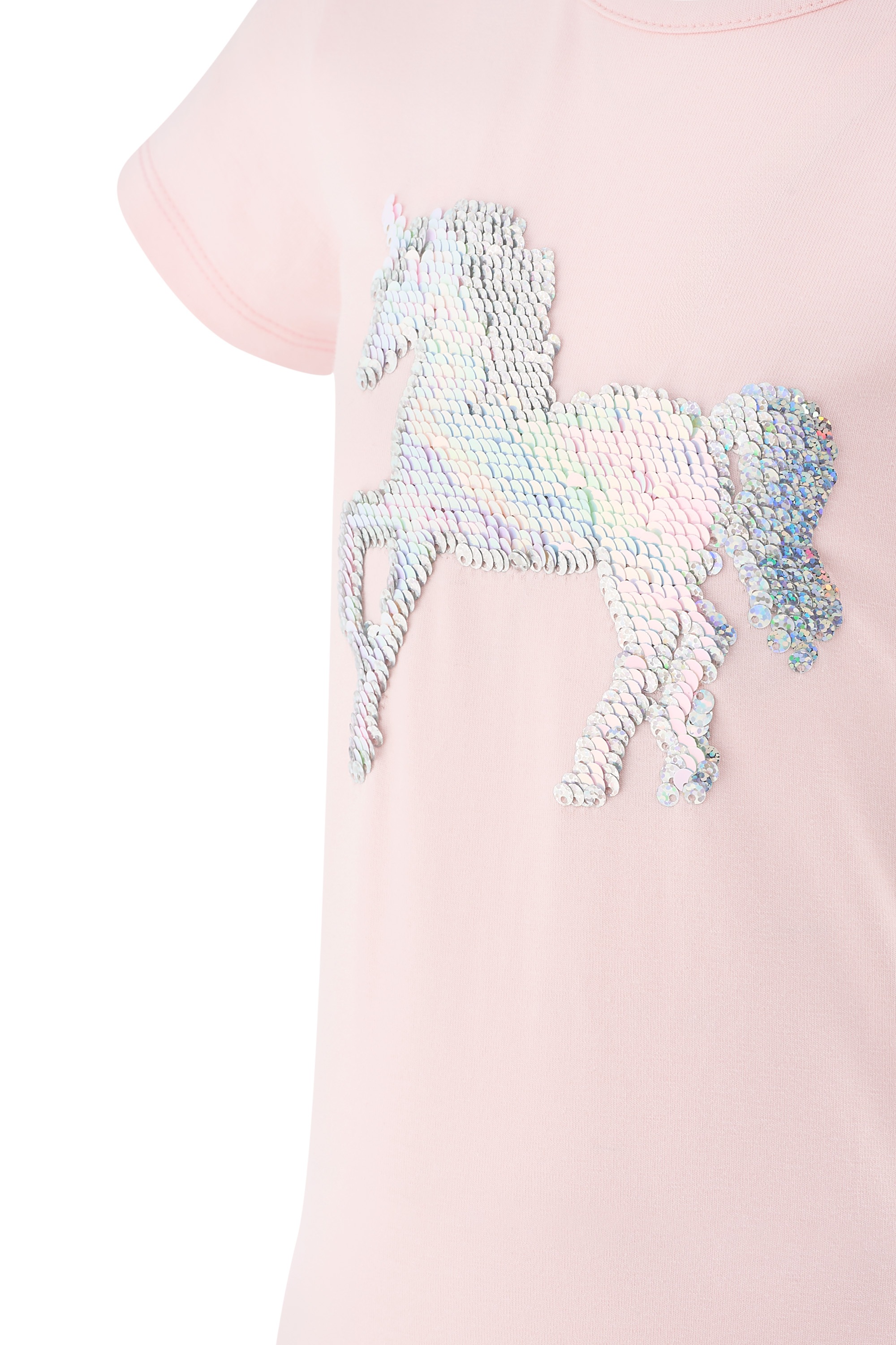 happy girls T-Shirt, mit hochwertigem Pailletten-Einhorn-Motiv