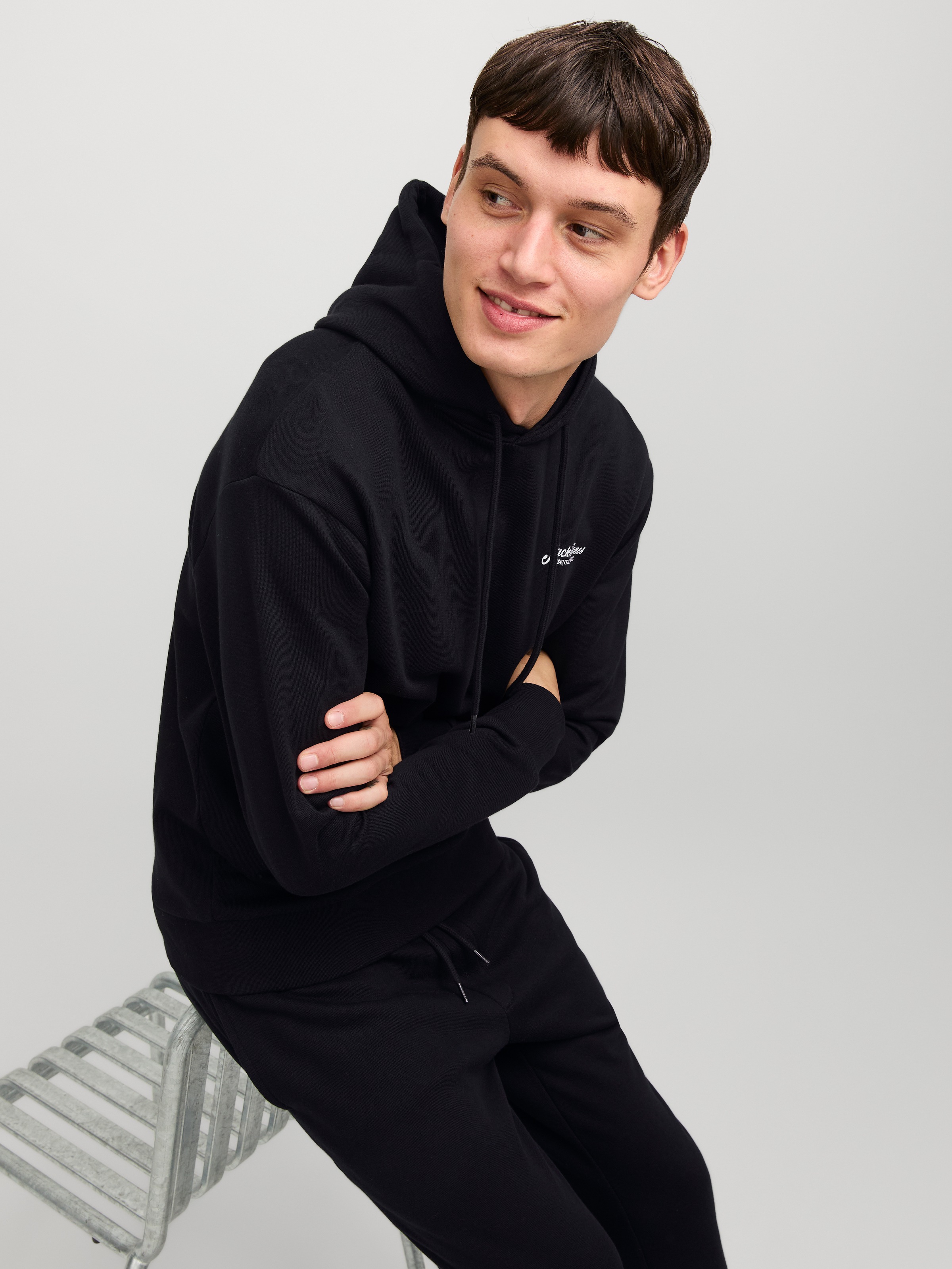 Jack & Jones Kapuzensweatshirt "JJBEAU – Sweater mit Logodruck, Slim Fit un günstig online kaufen