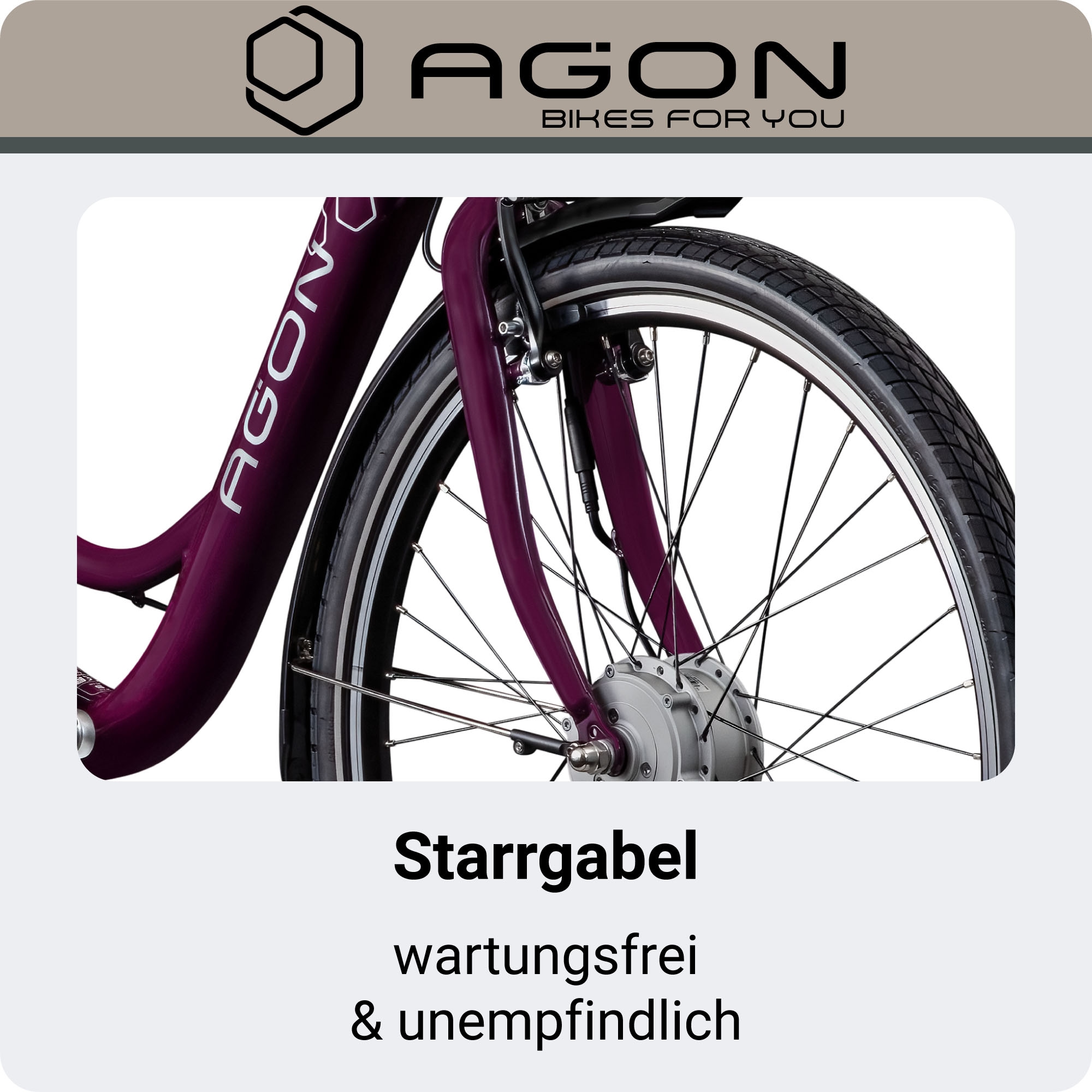 AGON »Axis« 3 Gang Nabenschaltung Frontmotor 250 W Pedelec, Elektrofahrrad für Damen u. Herren