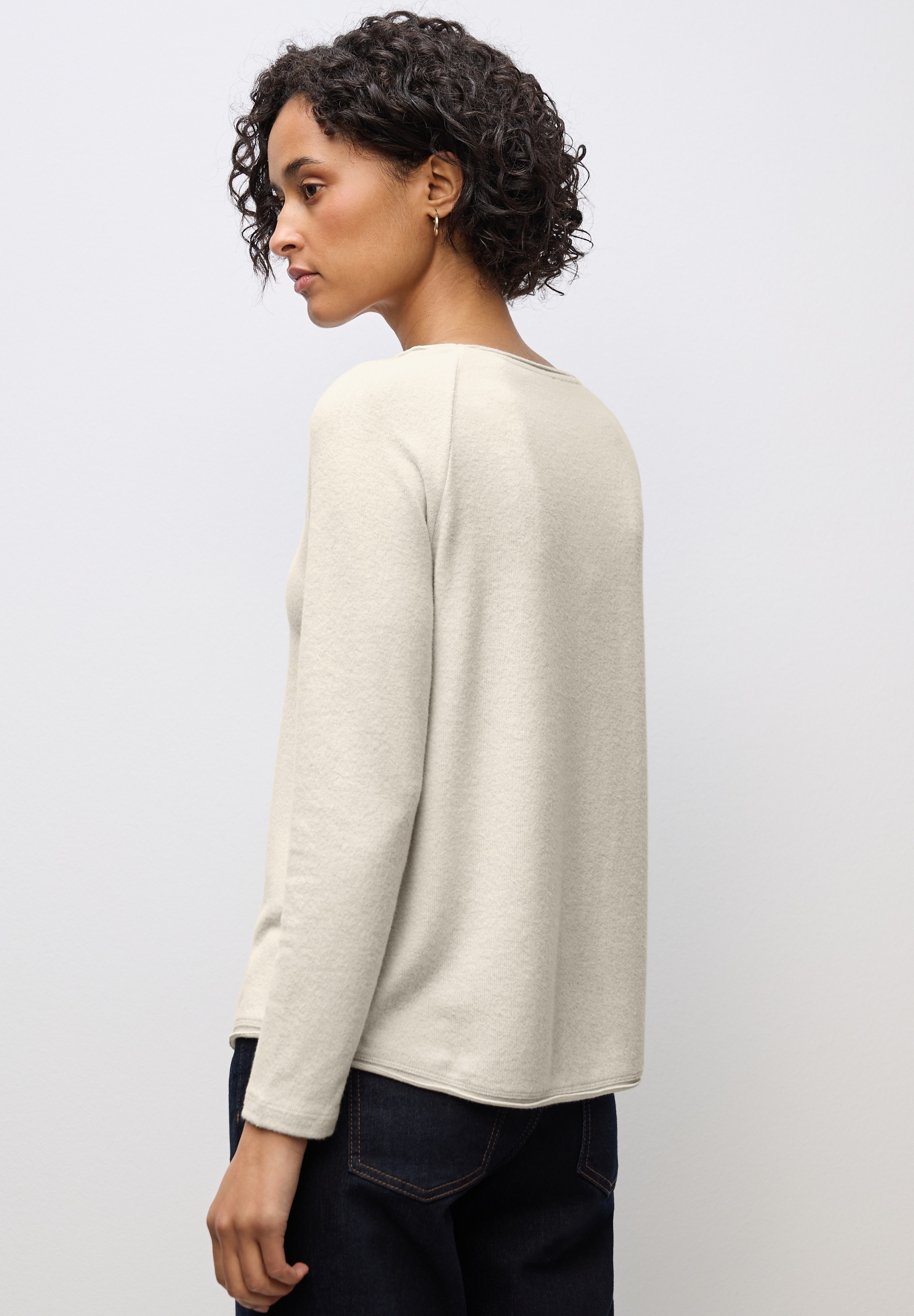 STREET ONE Langarmshirt aus softem Materialmix günstig online kaufen