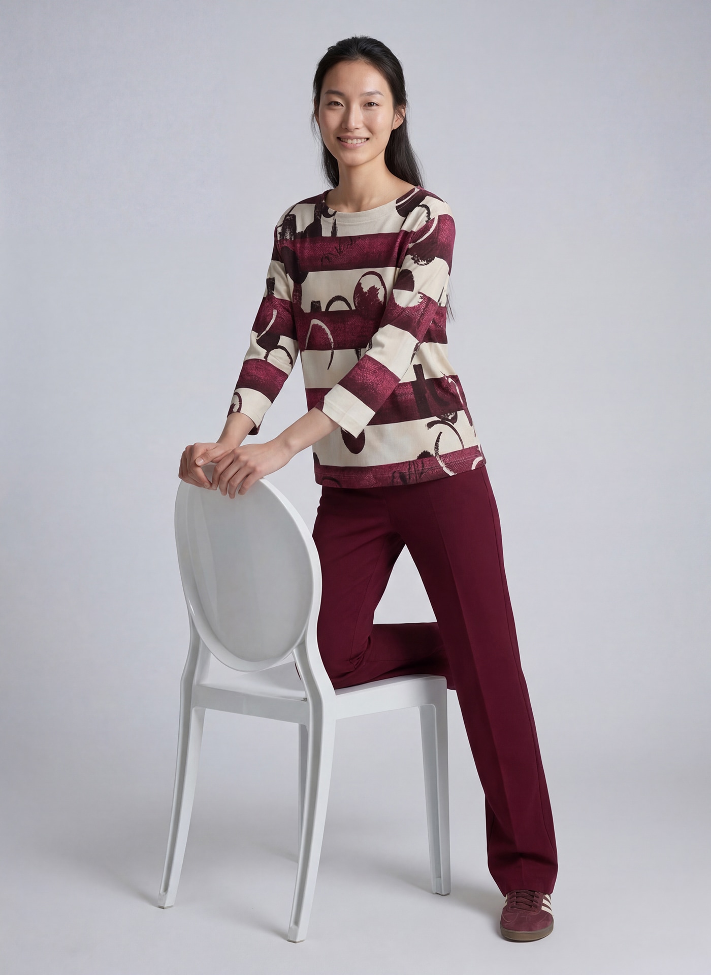 Rabe 3/4-Arm-Shirt mit grafischem Muster