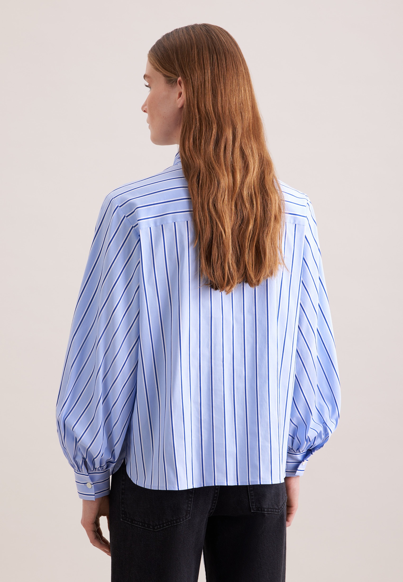 seidensticker Schluppenbluse 1/1 Binderkragen Gestreift günstig online kaufen