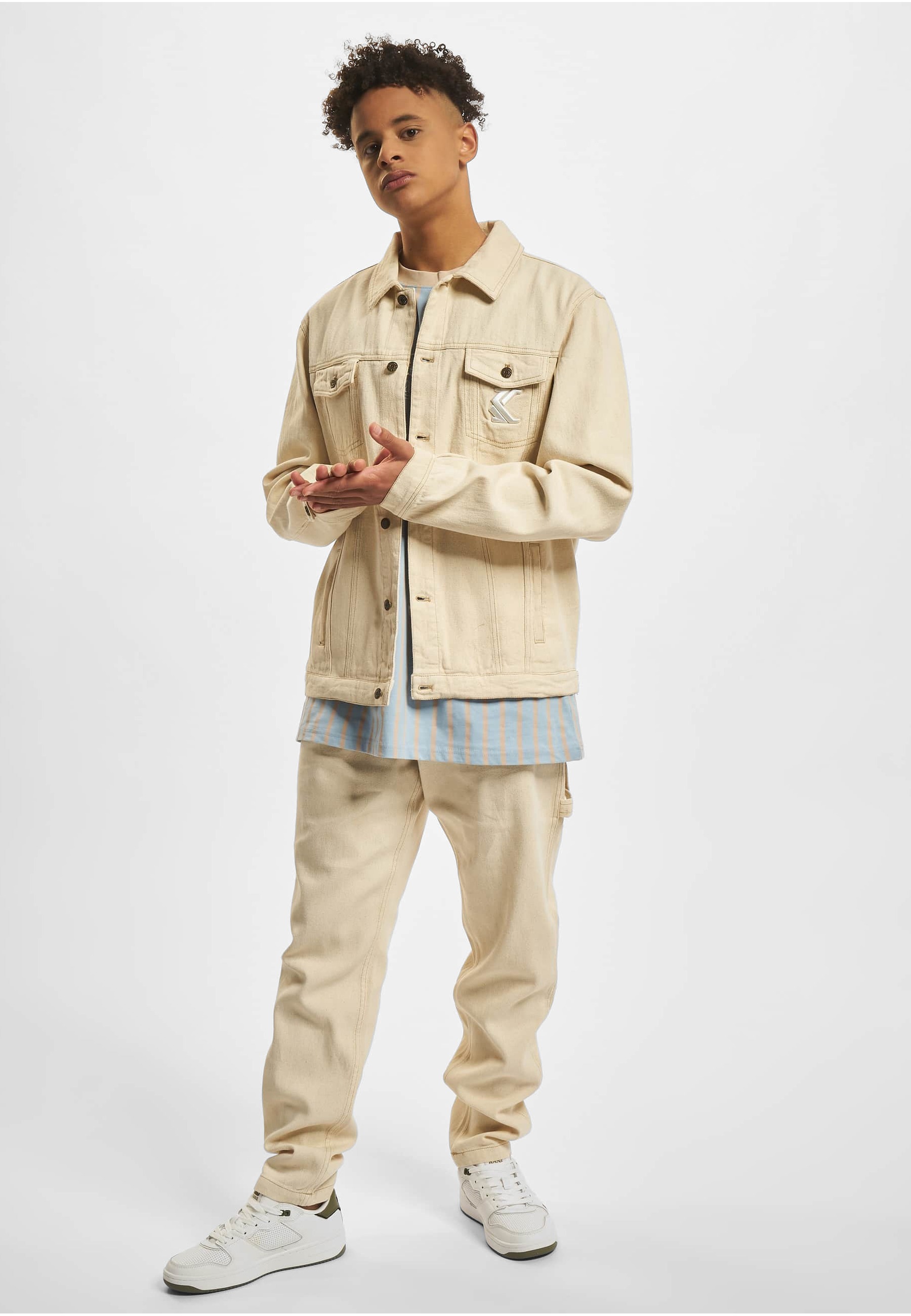 Karl Kani Jeansjacke »Karl Kani Herren KU221-015-1 KK OG Ecru Jacket« 1 Stk. tlg. ohne Kapuze