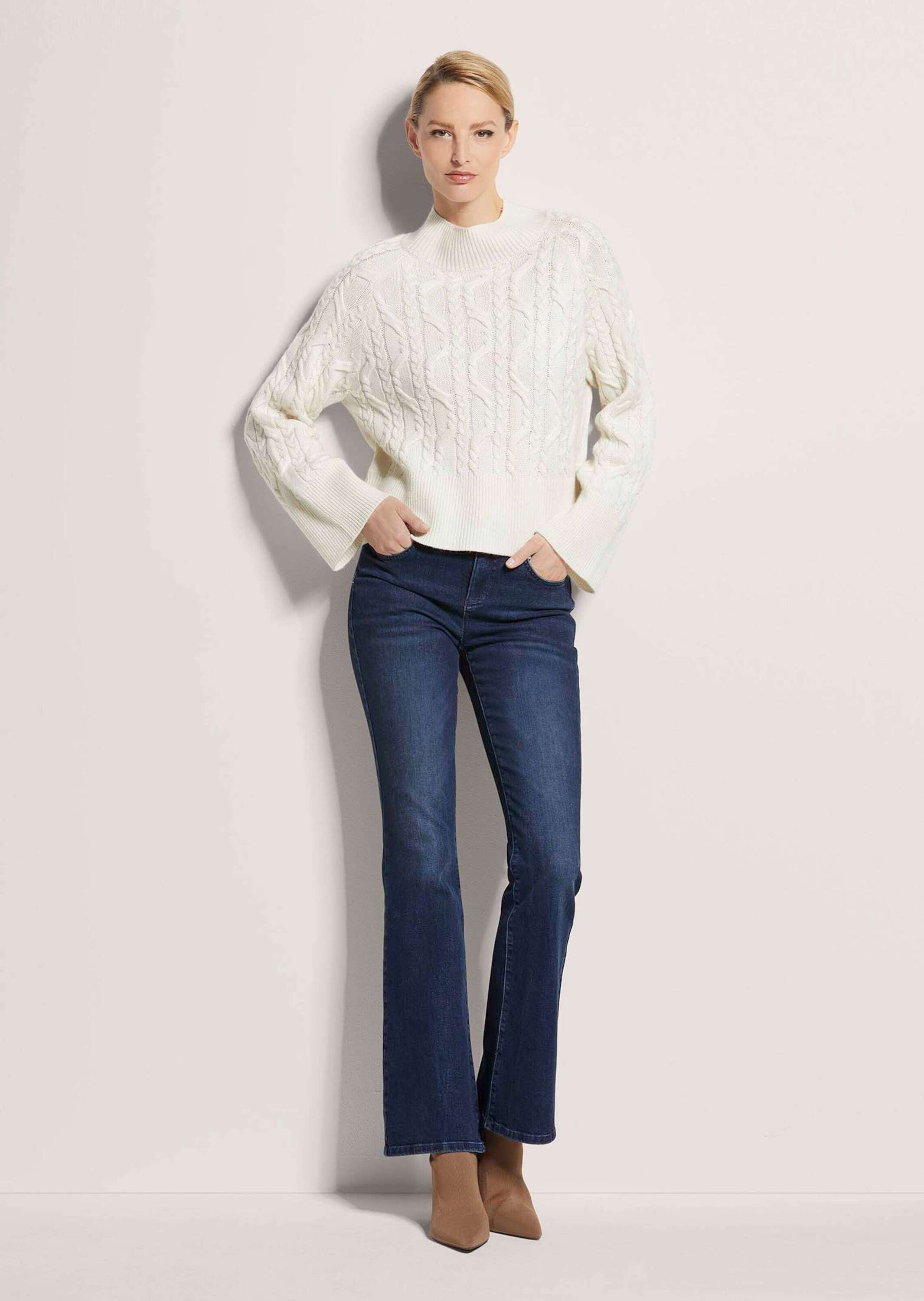 MADELEINE Longpullover "Strickpullover Kaschmirpullover mit Zopfmuster" günstig online kaufen