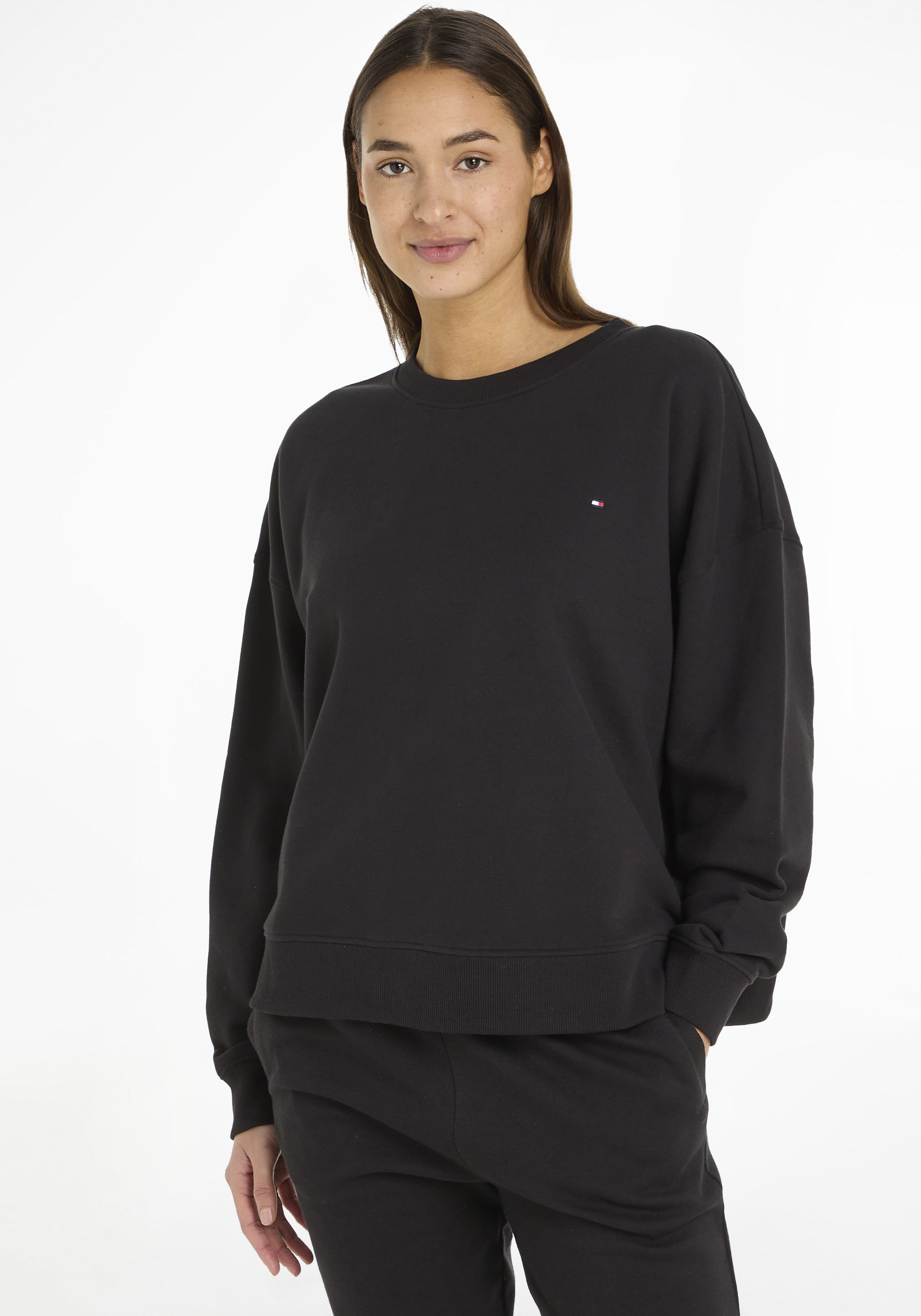 Sweatshirt »CRV 1985 REG P/TERRY C-NK SWTSHR«, PLUS SIZE CURVE,aus reiner Bio-Baumwolle