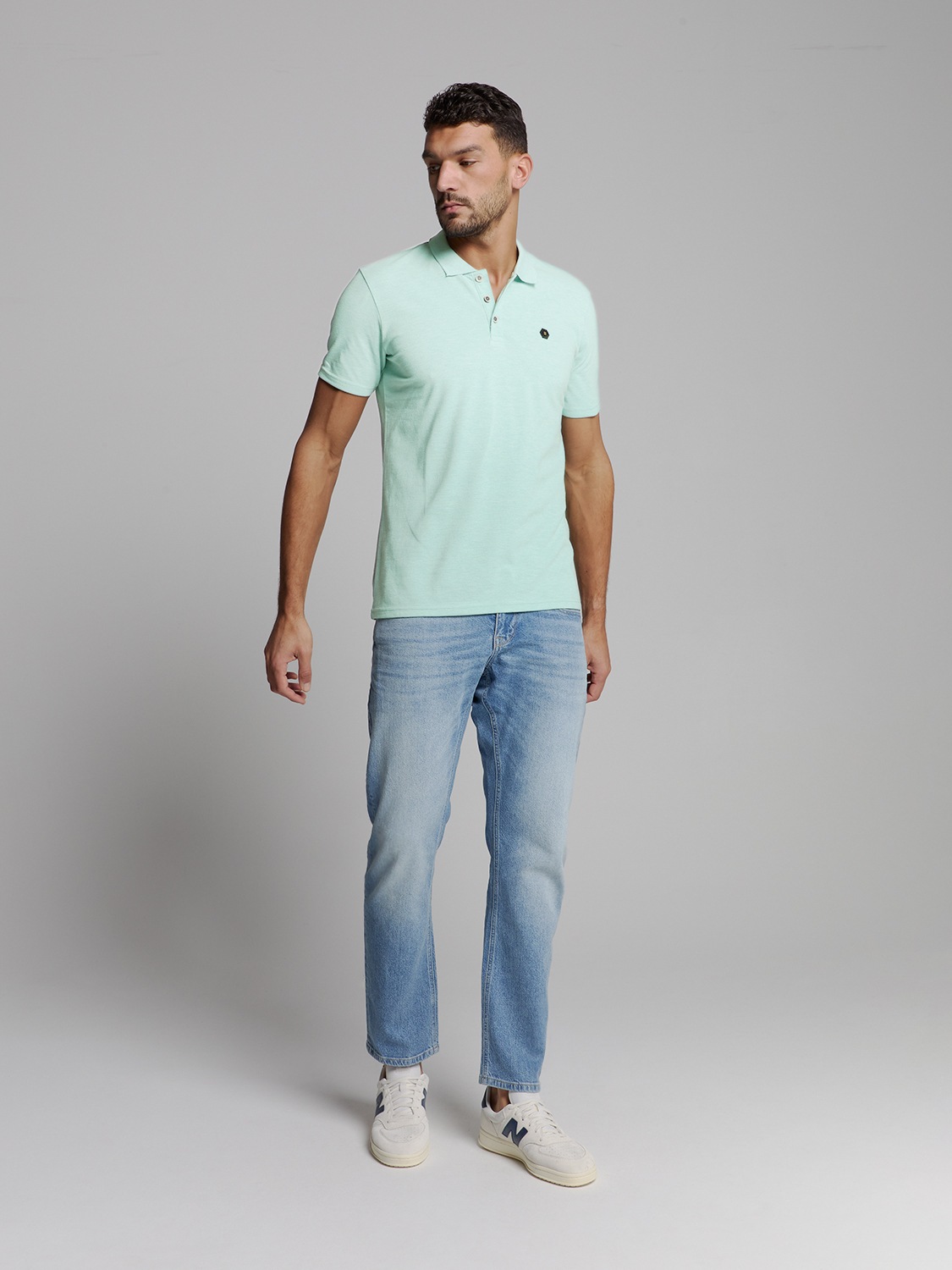 NO EXCESS Poloshirt »No Excess Poloshirt Polo Melange«