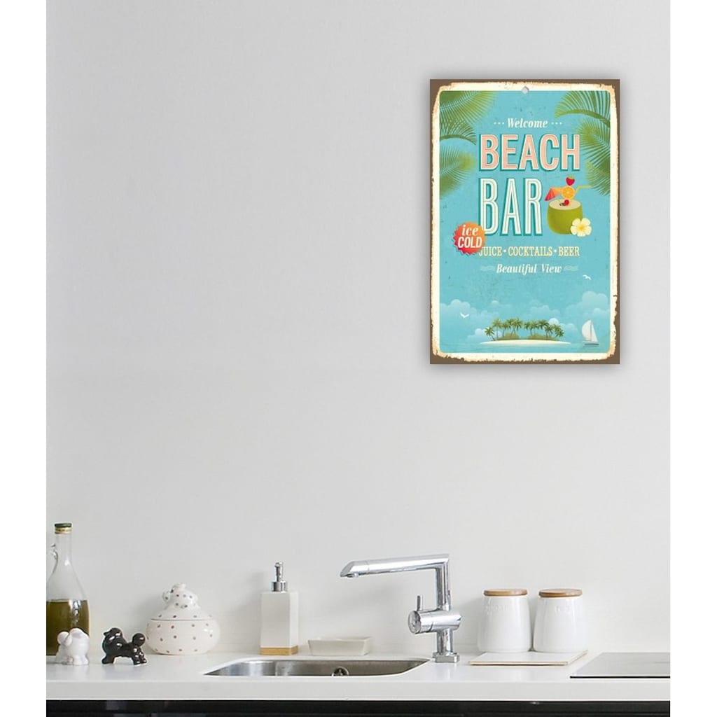 Home affaire Metallbild »Beach Bar«