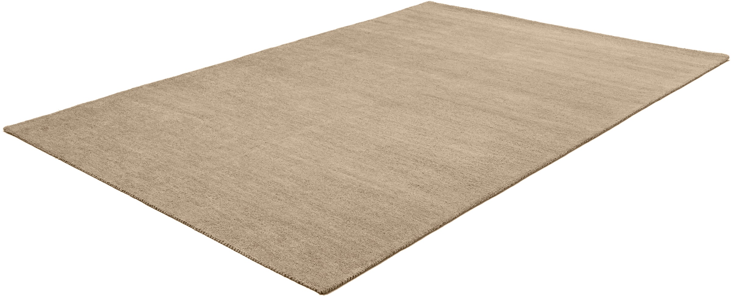 Wollteppich THEKO "Gabbeh Uni, Handgefertigt, meliert, auch als Läufer erhältlich, Wolle" Gr. 4, beige, B:160cm H:14mm L:230cm, Wolle, Teppiche, Schlafzimmer, Wohnzimmer, Esszimmer, auch als Läufer oder rund 3