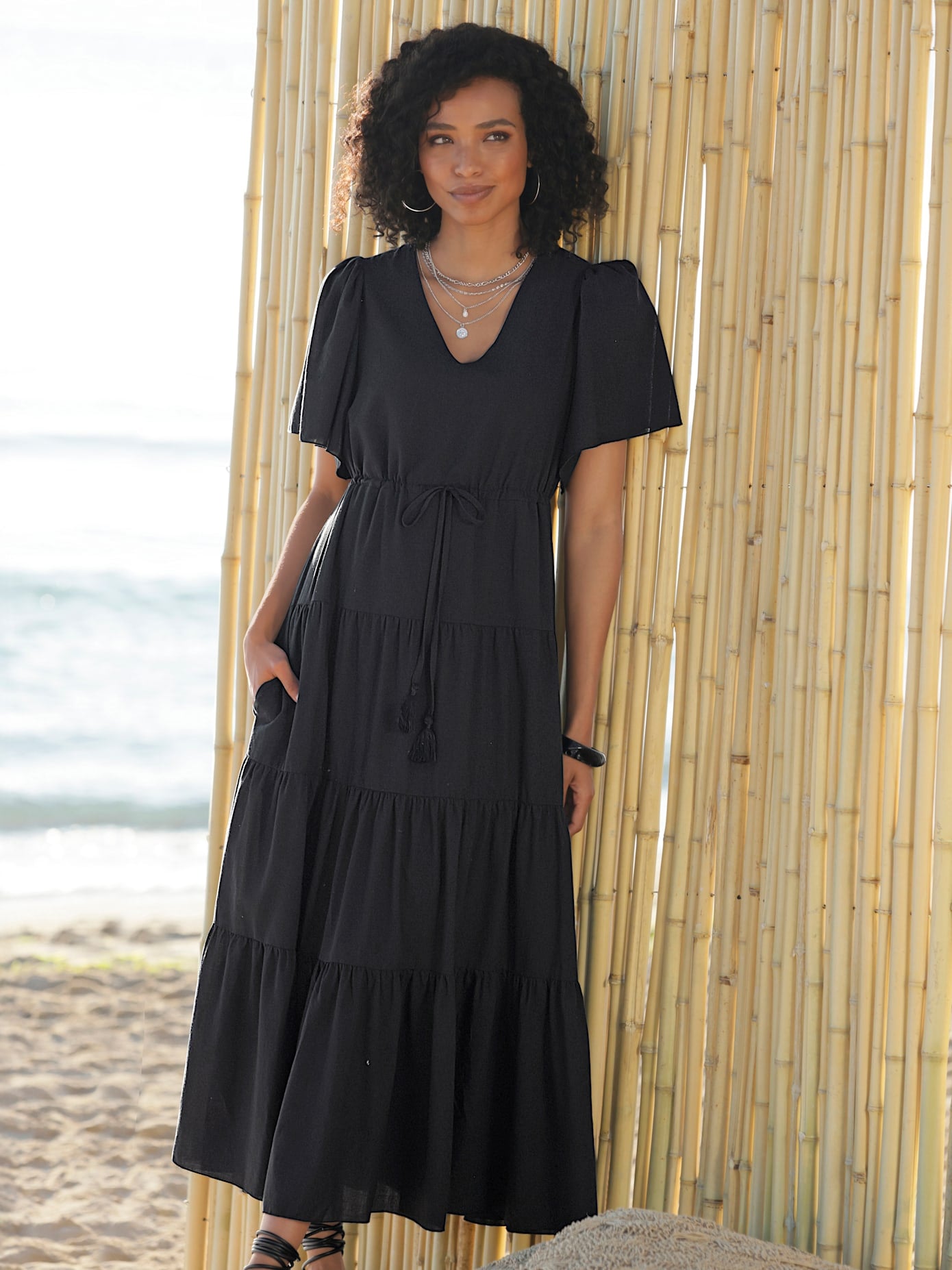 heine Sommerkleid "Webkleid" Eingrifftaschen günstig online kaufen