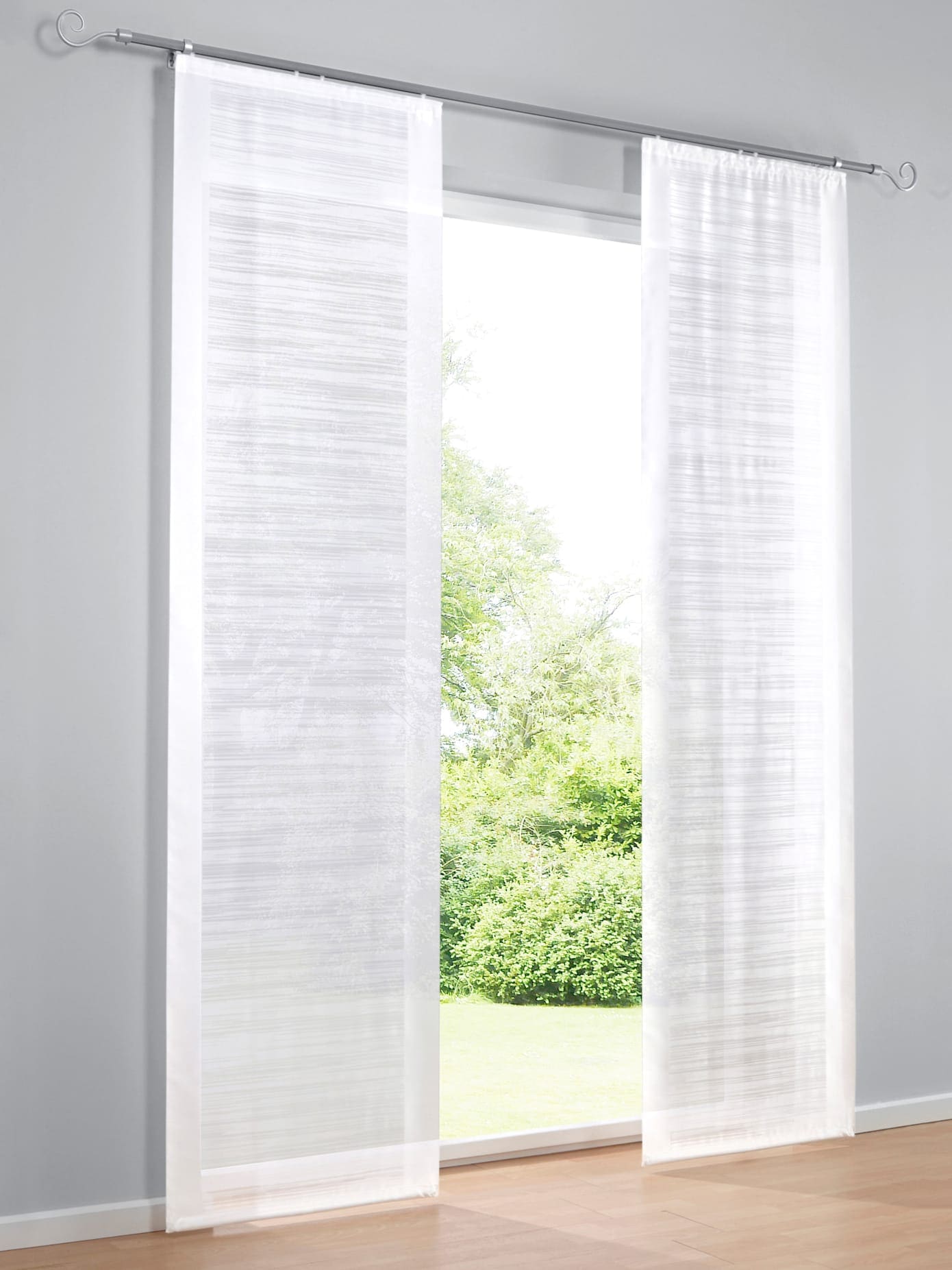 Schiebegardine HEINE HOME, B:60cm H:175cm, weiß, Polyester, Gardinen