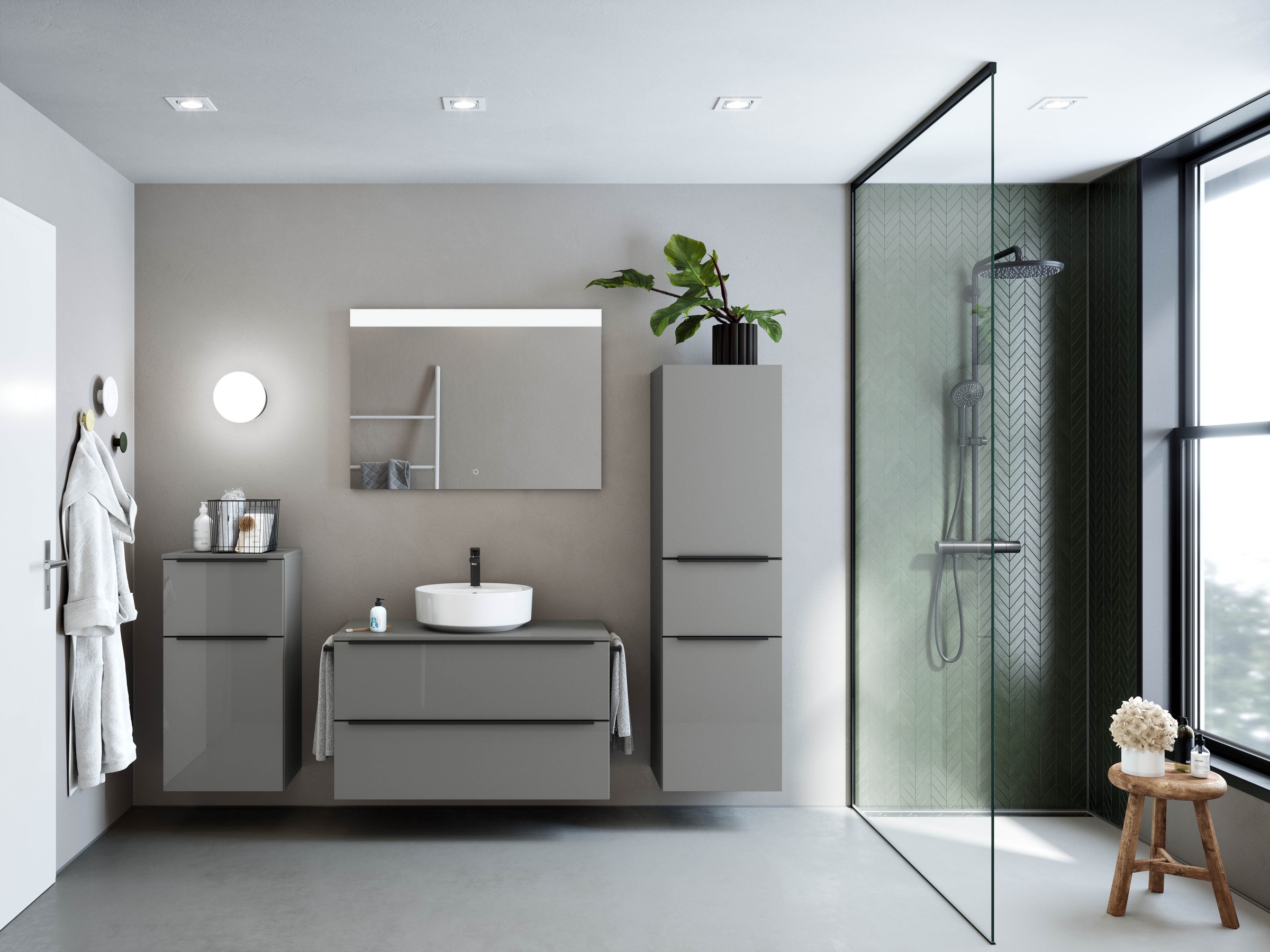 nobilia Badmöbel-Set "Alvene" vormontiert, mit Soft-Close, 2 Stk. tlg. günstig online kaufen