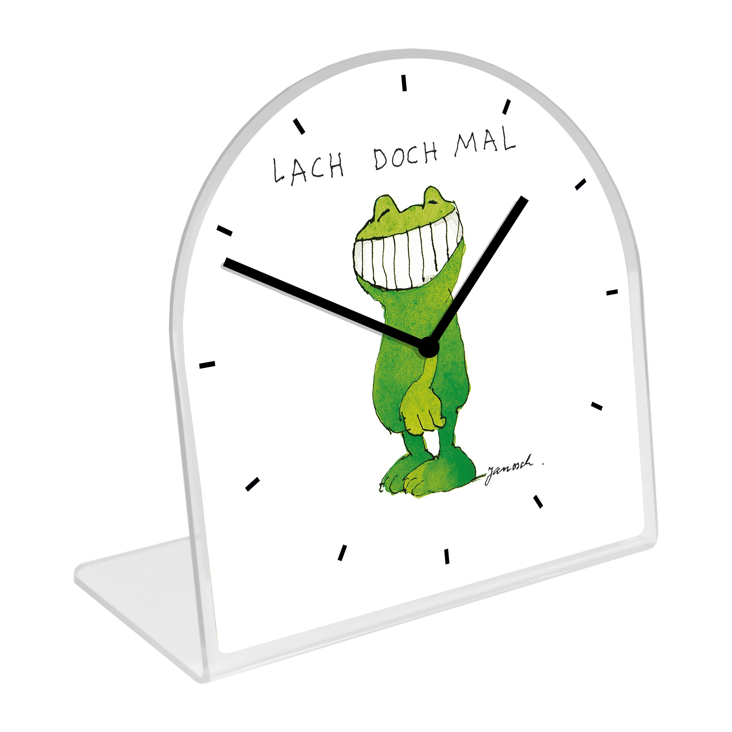 LuckyLinde Tischuhr "Der Frosch Janosch" Tischuhr aus Acrylglas, Uhr, bedru günstig online kaufen