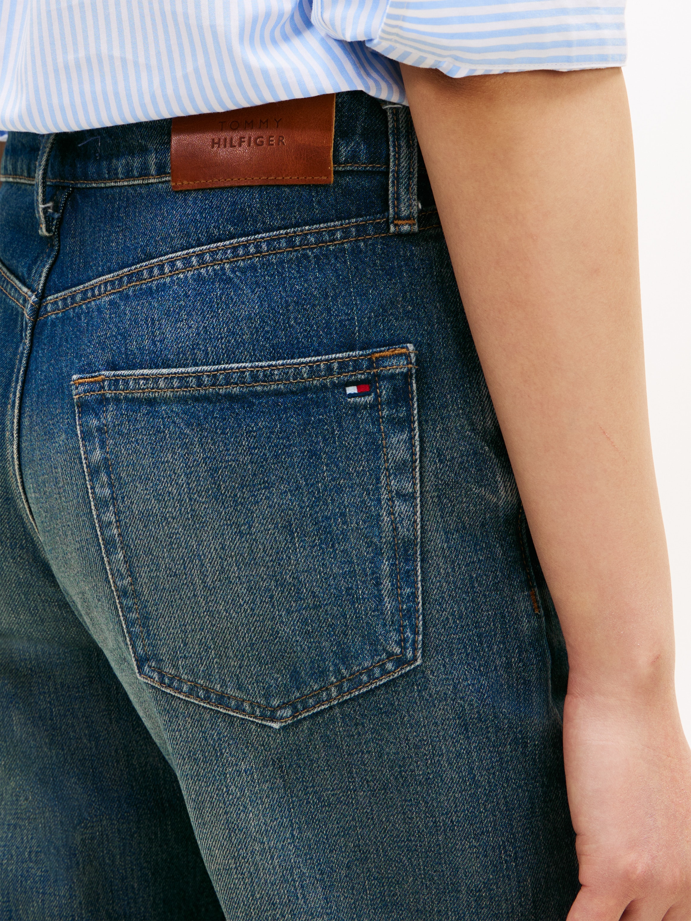 Tommy Hilfiger Loose-fit-Jeans »DNM NATE LOOSE STRAIGHT RW« High Rise, Baumwoll-Denim