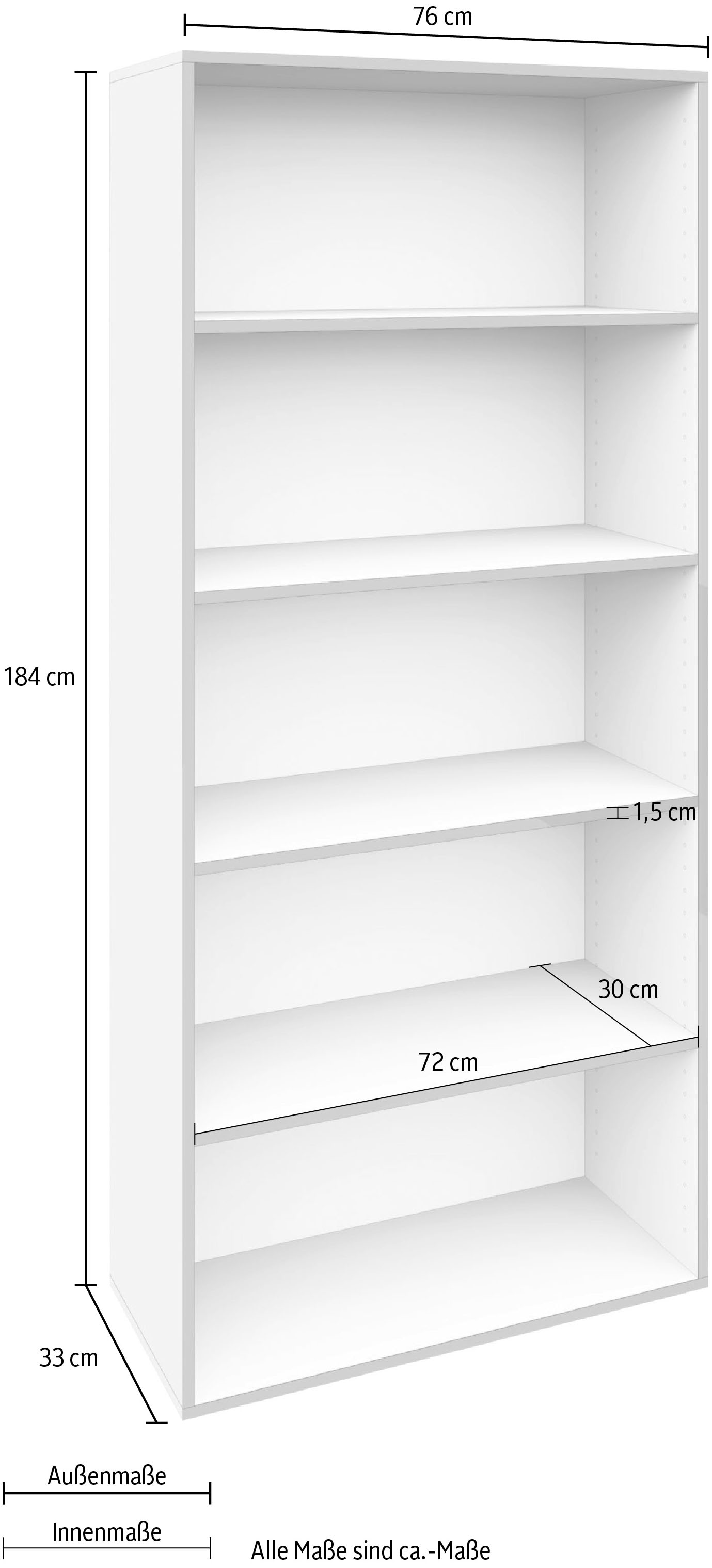 borchardt Möbel Regal »Kai«, Höhe 184 cm | günstig kaufen