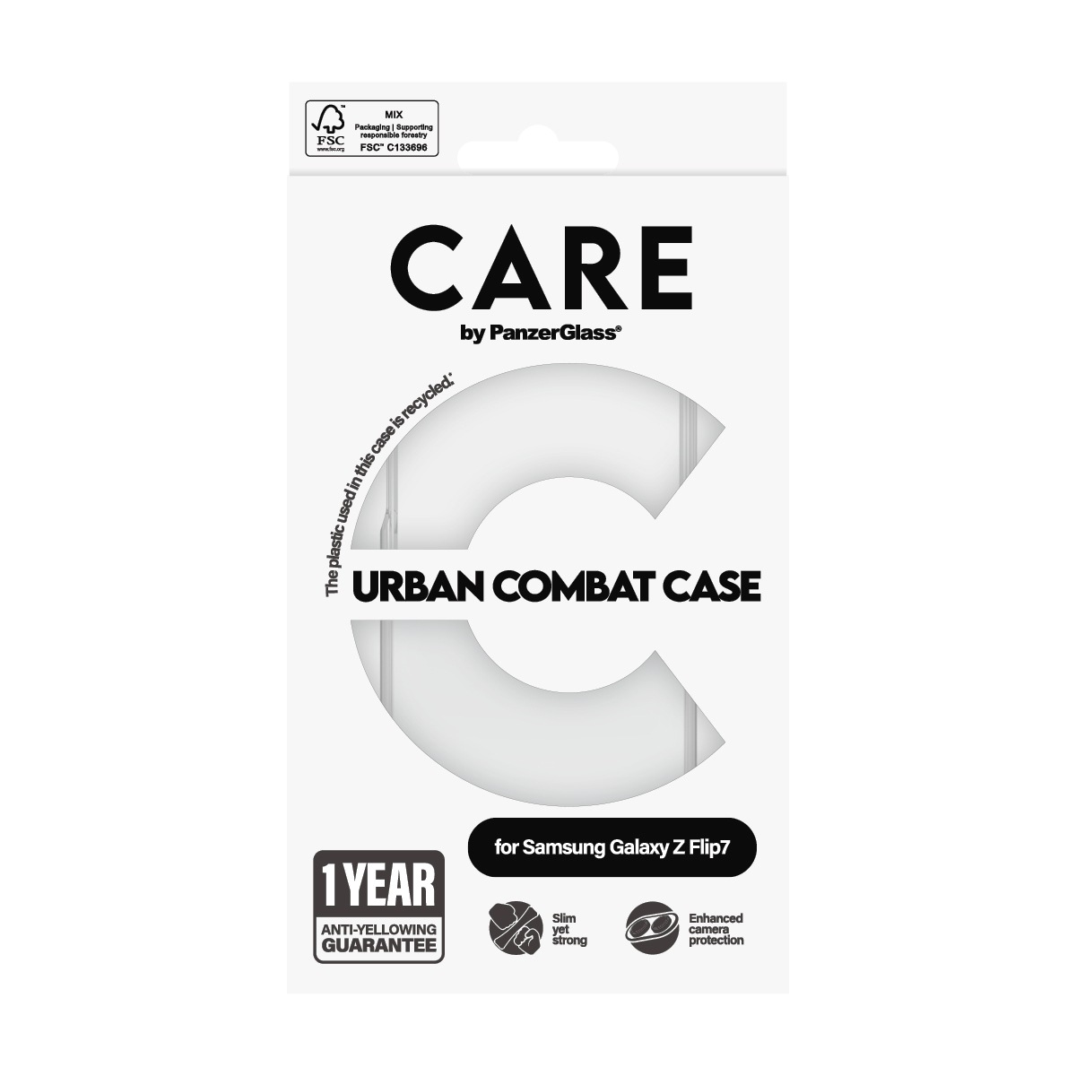 CARE by PanzerGlass Handyhülle »Urban Combat Case für Samsung Galaxy Z Flip7« Samsung Galaxy Z Flip7 Backcover, Schutzhülle, Handyschutzhülle, Case, Schutzcase, stoßfest