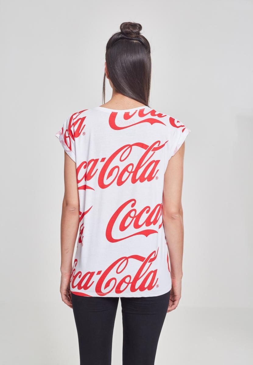 Merchcode Kurzarmshirt »Merchcode Damen Ladies Coca Cola AOP Tee«, (1 tlg.)