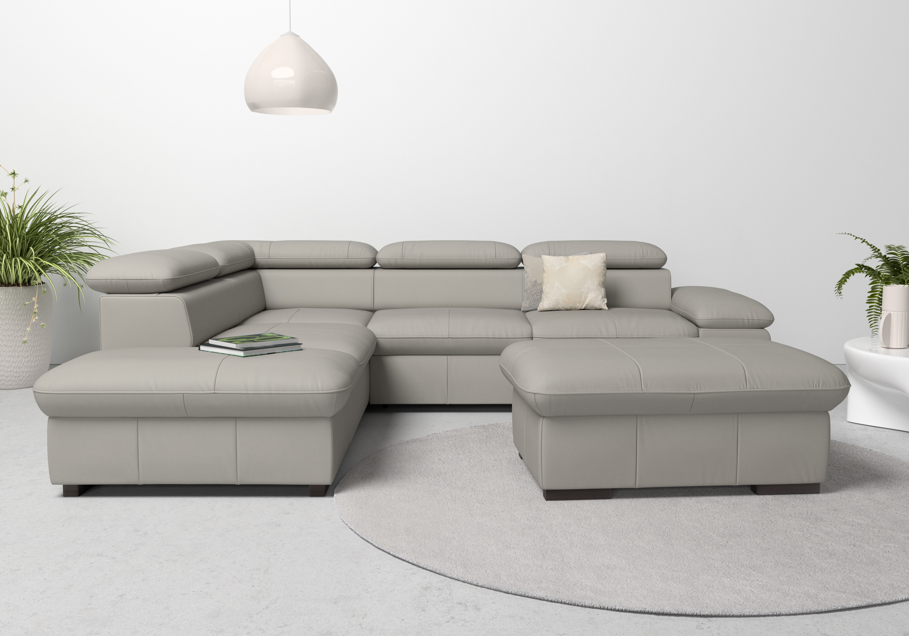 OTTO home Ecksofa "Alberto L-Form" mit Kopfteilverstellung, wahlweise mit Schlaffunktion