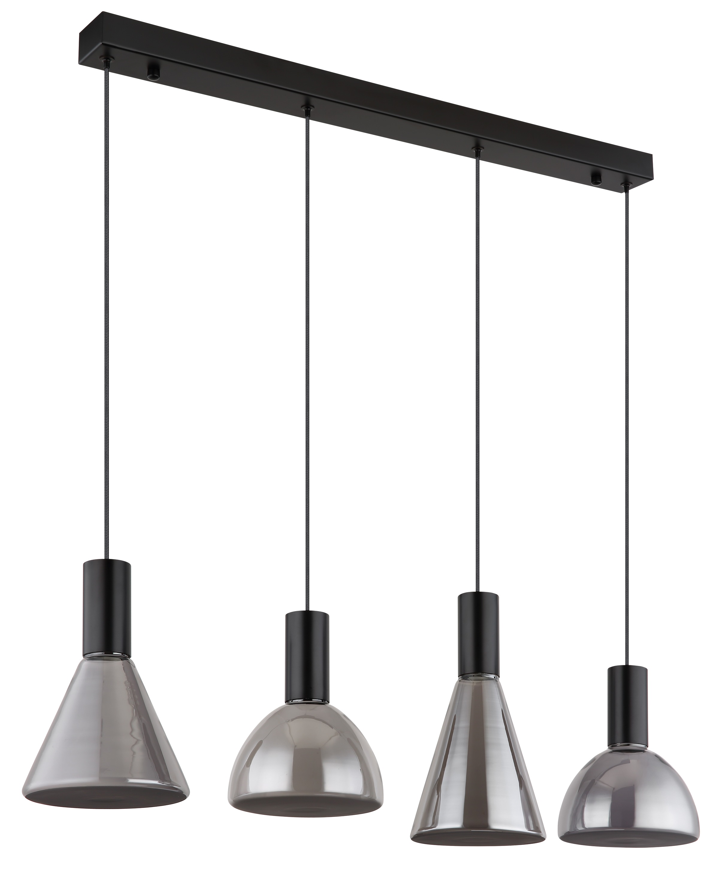 GLOBO LIGHTING Hängeleuchte »LABORA« LED-Modul 1 Stk. Warmweiß LED Hängeleuchte schwarz matt mit rauchfarbenem Glas, dimmbar