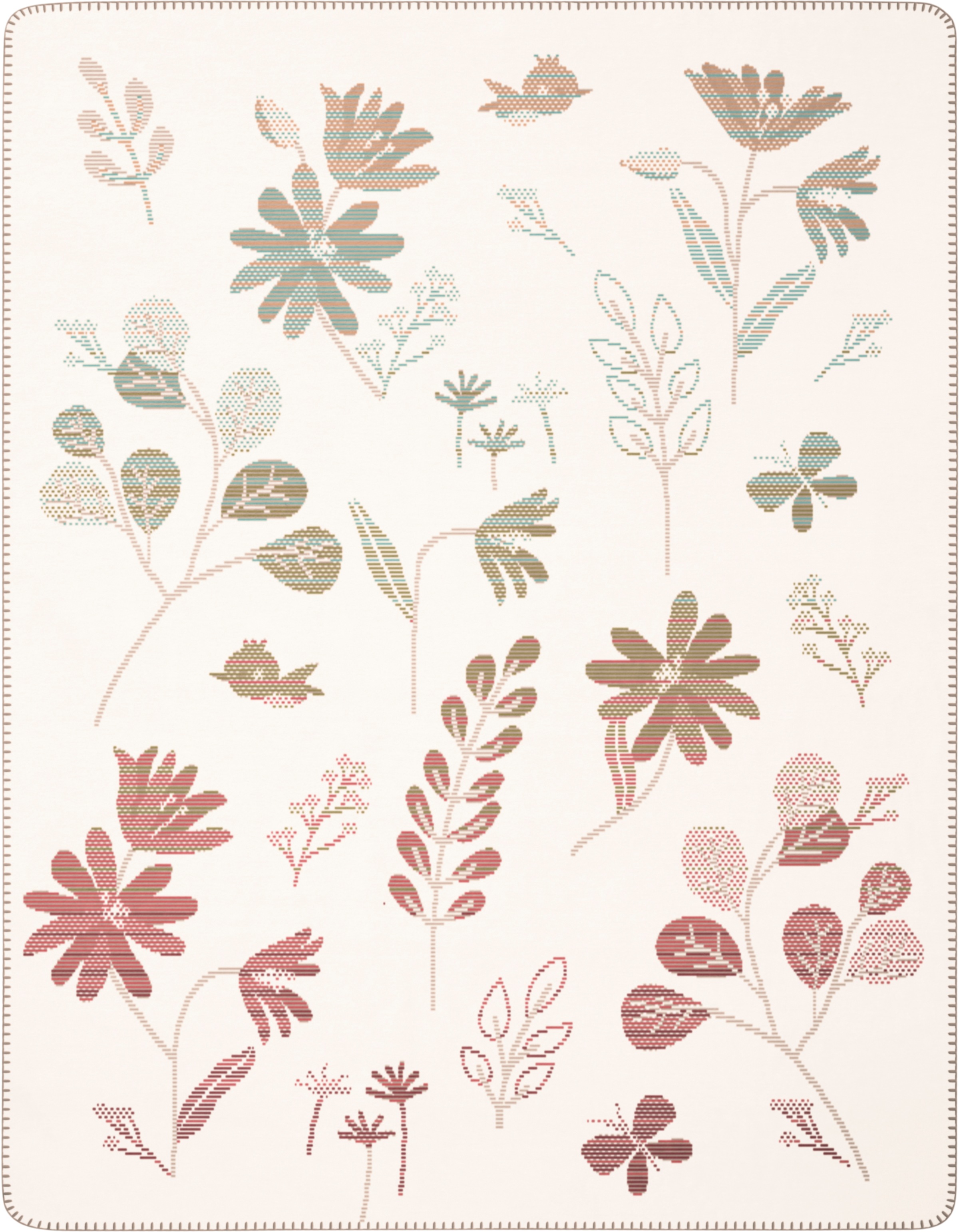 Biederlack Babydecke "Babydecke Wild Flowers" 75 x 100, mit Zierstich günstig online kaufen