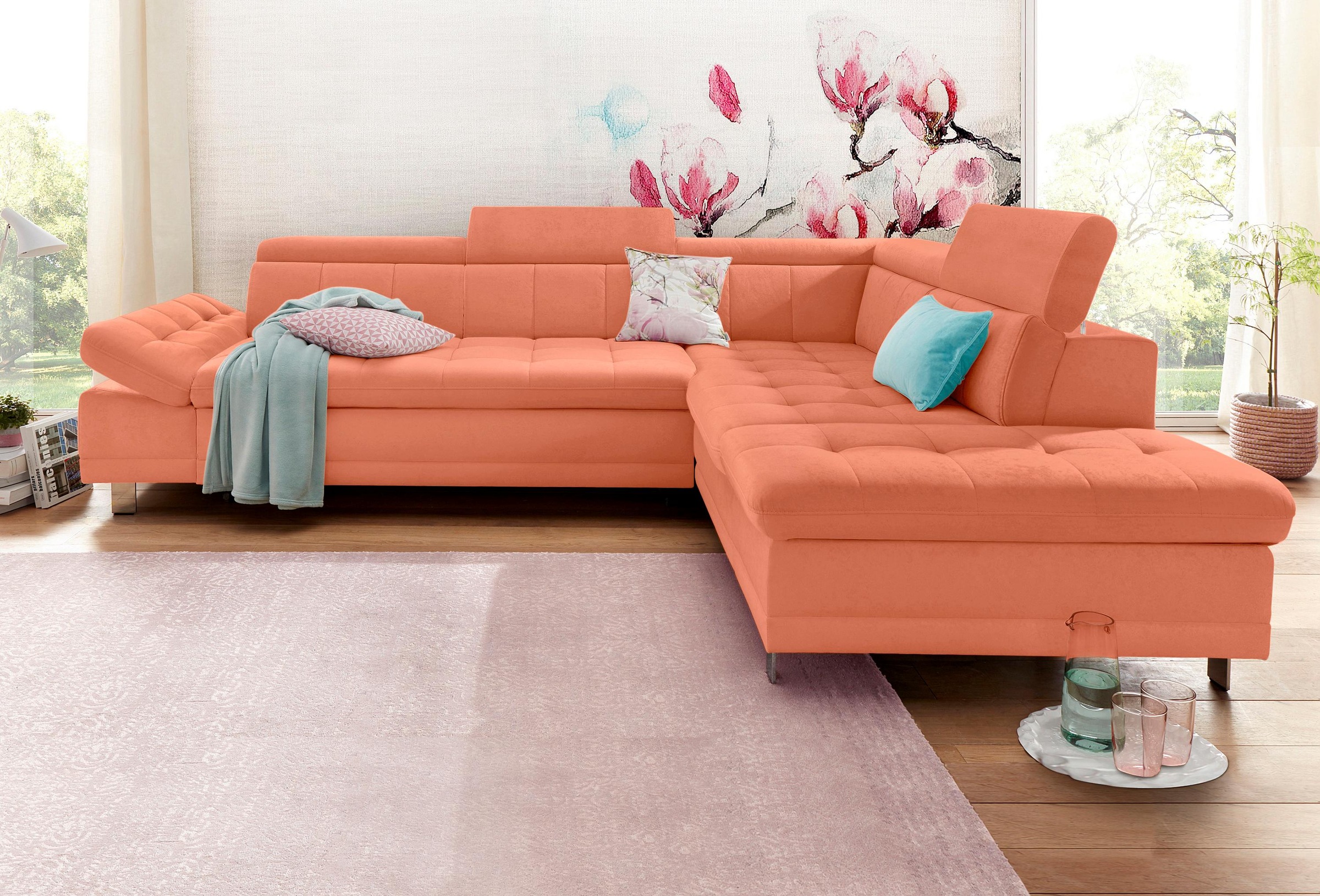 sit&more Ecksofa "Limit L-Form" wahlweise mit Schlaffunktion und Bettkasten