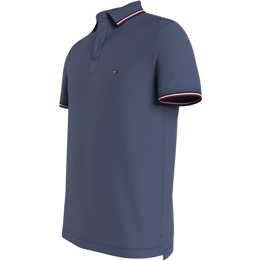 Tommy Hilfiger Poloshirt »1985 RWB TIPPED SLIM POLO«, mit TH-Farben an Ärmel und Kragen