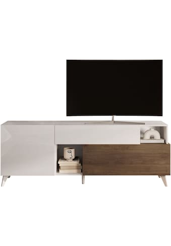 Lowboard »Monaco Breite 181 cm, TV-Board mit 1 Tür, 1 Klappe u. 1 Schubkasten«