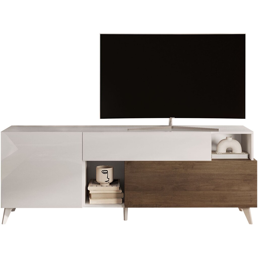 INOSIGN Lowboard »Monaco Breite 181 cm, TV-Board mit 1 Tür, 1 Klappe u. 1 Schubkasten«