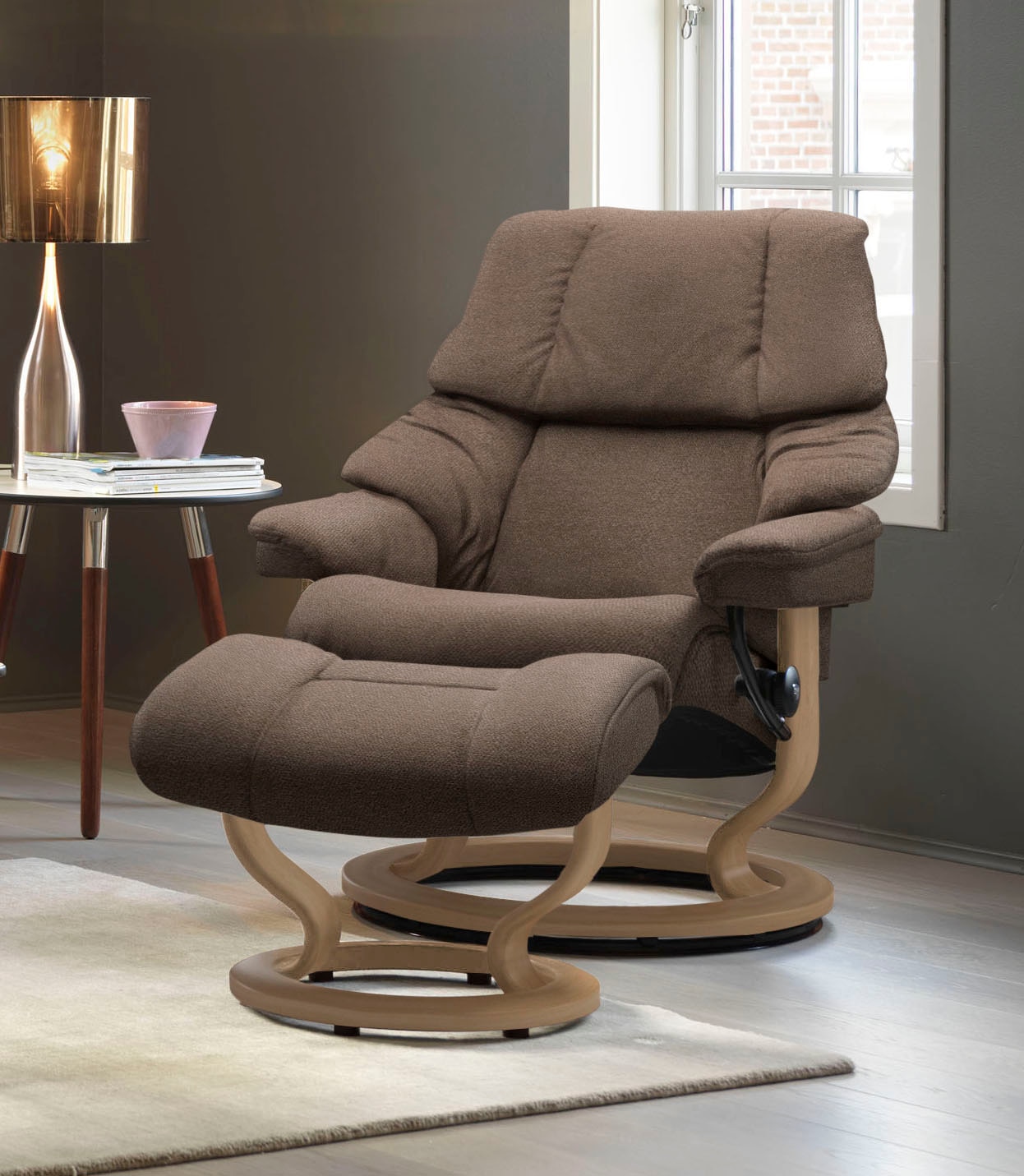 Stressless Fußhocker "Reno", mit Classic Base, Gestell Eiche