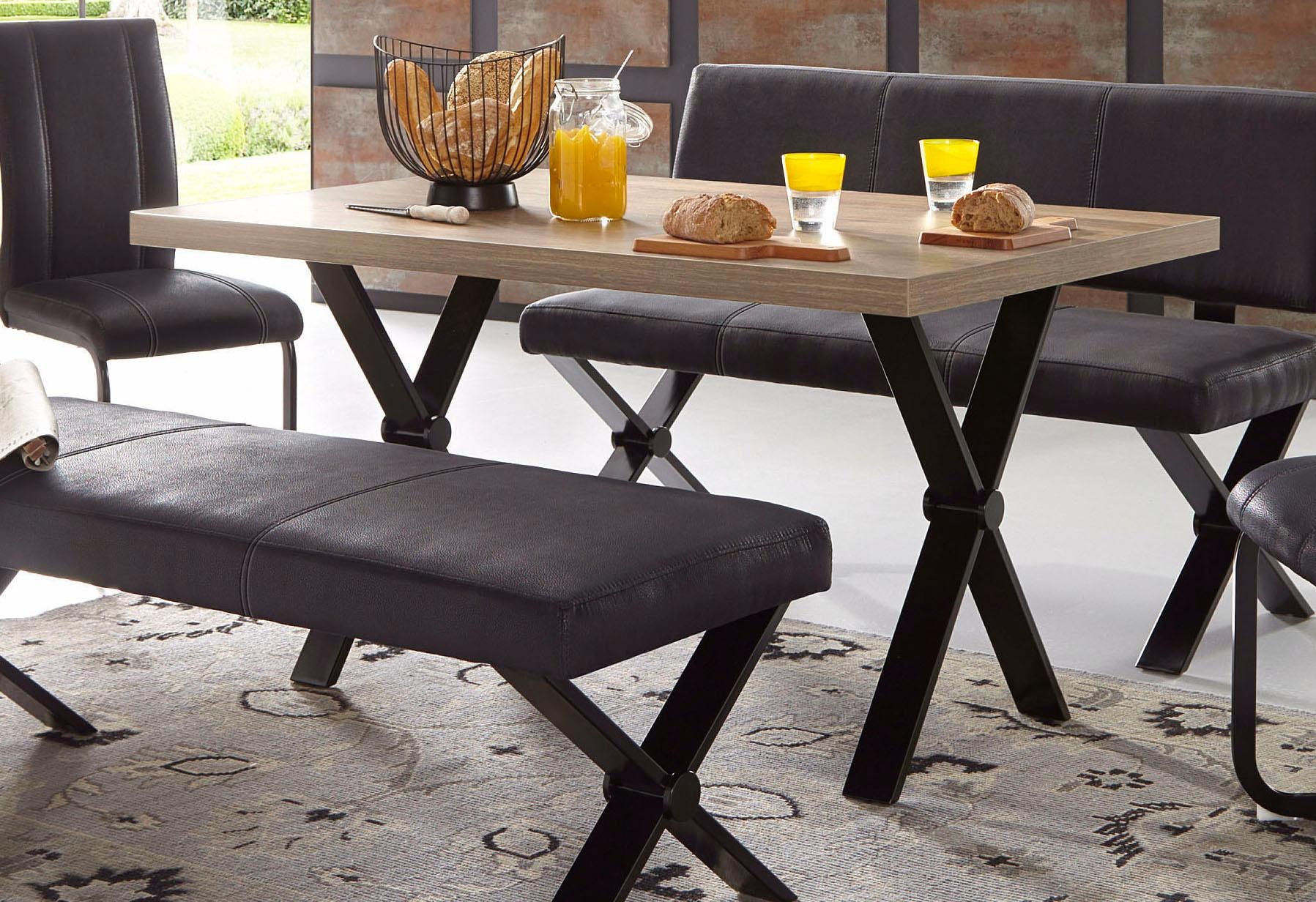 Homexperts Esstisch »COLT«, Breite 140 oder 160 cm, Eicheoptik, X-Gestell