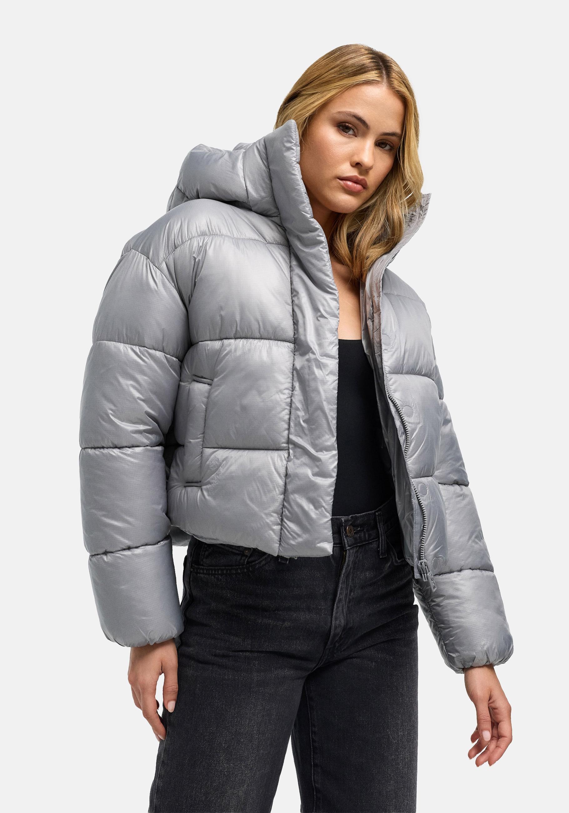 Navahoo Outdoorjacke "Polar-Unit 14" mit Kapuze Damen Steppjacke mit abnehmbarer Kapuze
