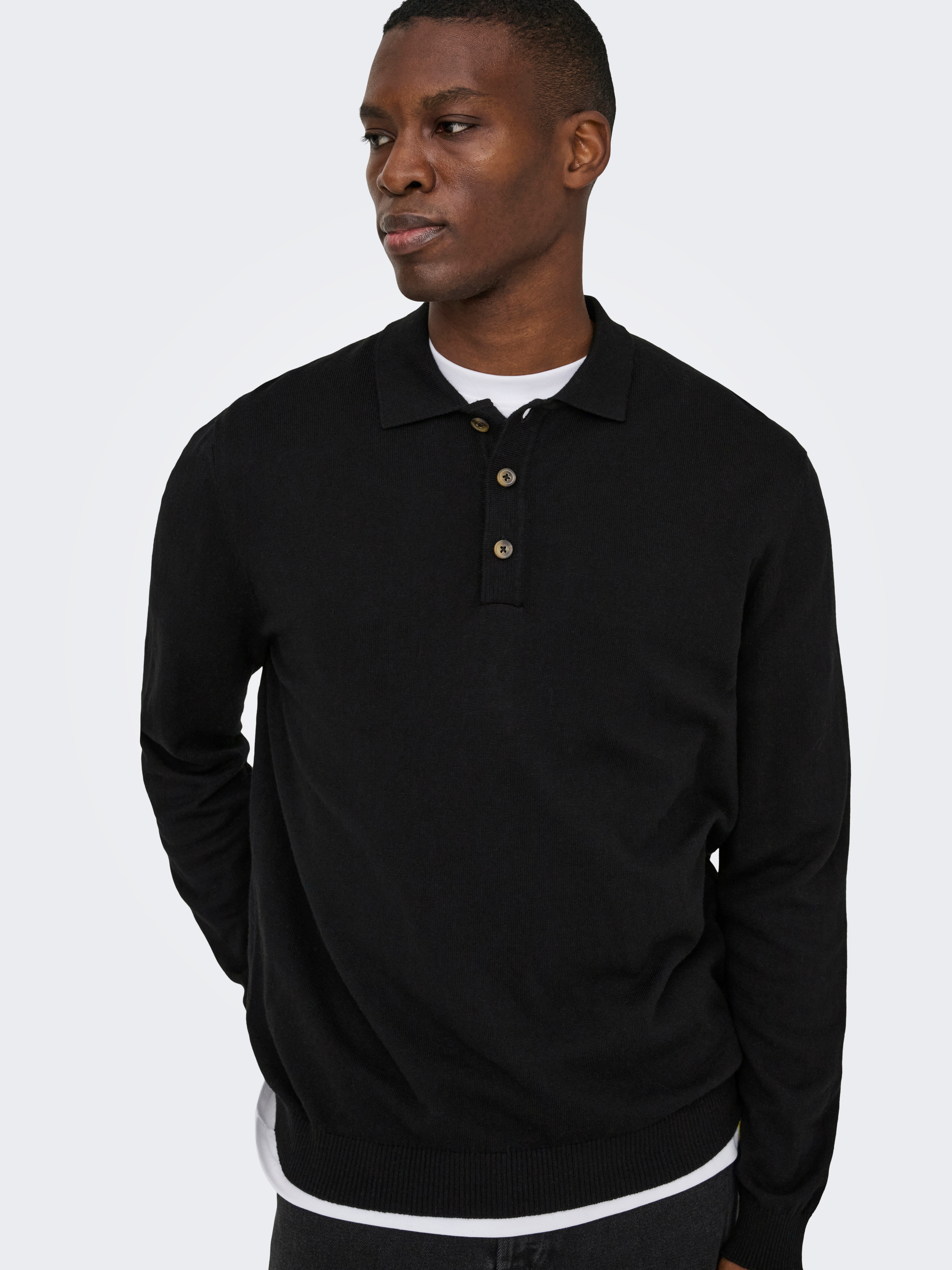 Thumbnail - ONLY & SONS Polokragenpullover "ONSLOUI REG 12 LS MEL POLO KNIT"