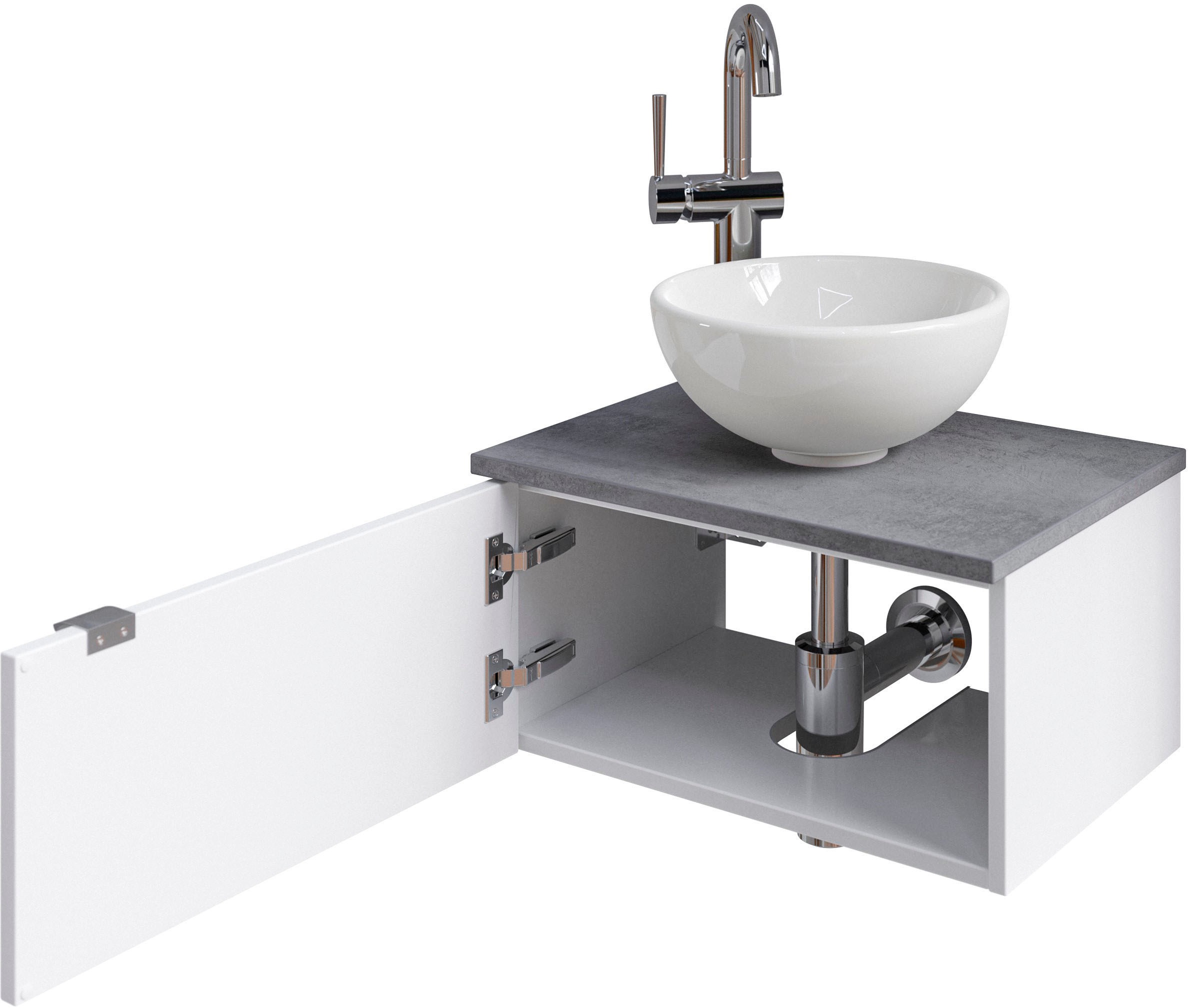Saphir Badmöbel-Set »Serie 6915«, (4 St.), Gäste-Bad, 51 cm breit, mit LED-Spiegel und 1 Tür
