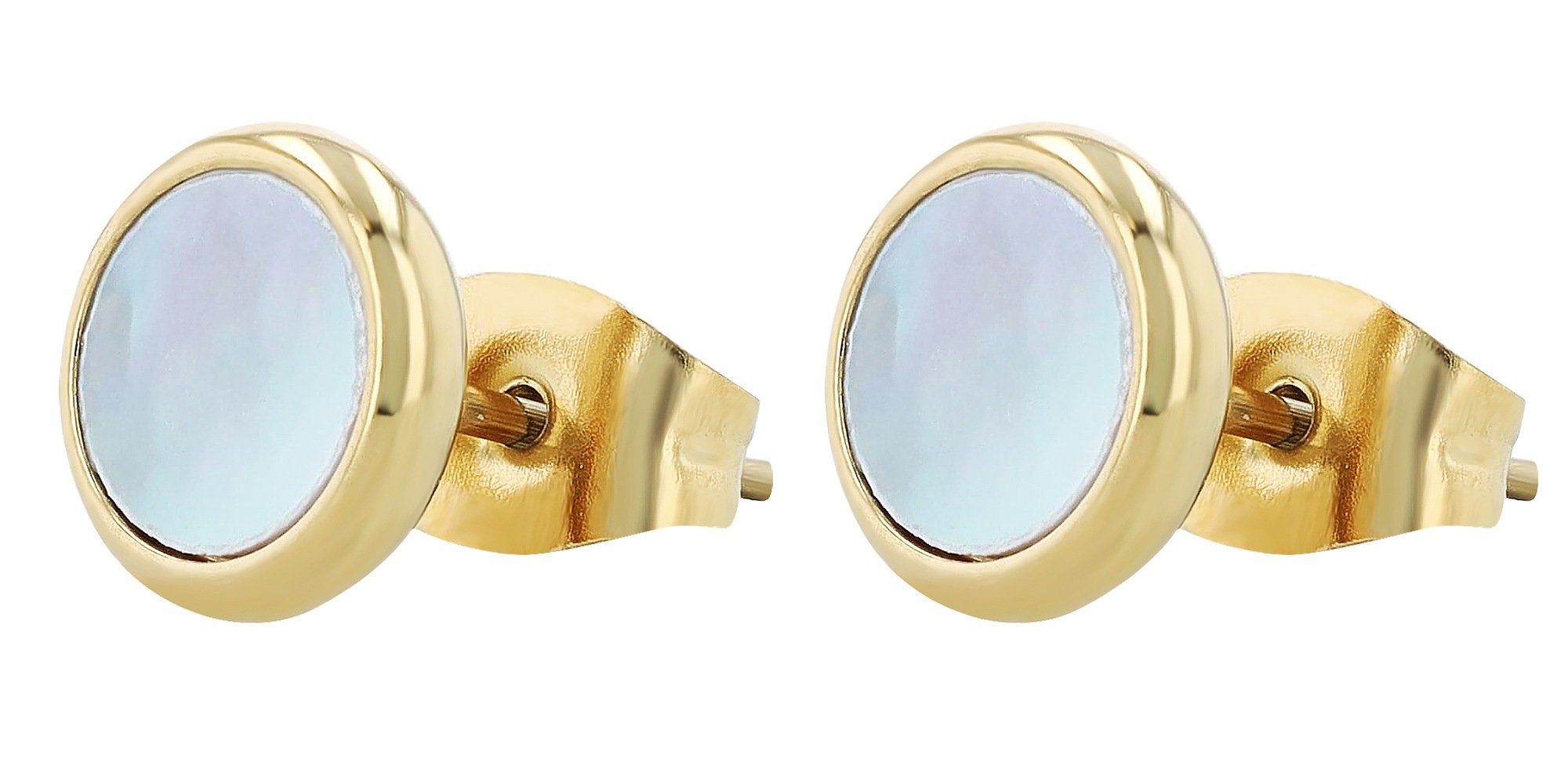 Adelia´s Paar Ohrhänger "Ohrringe – Ohrstecker aus Edelstahl mit Perlmutt" Perfekt als Geschenk zum Jubiläum