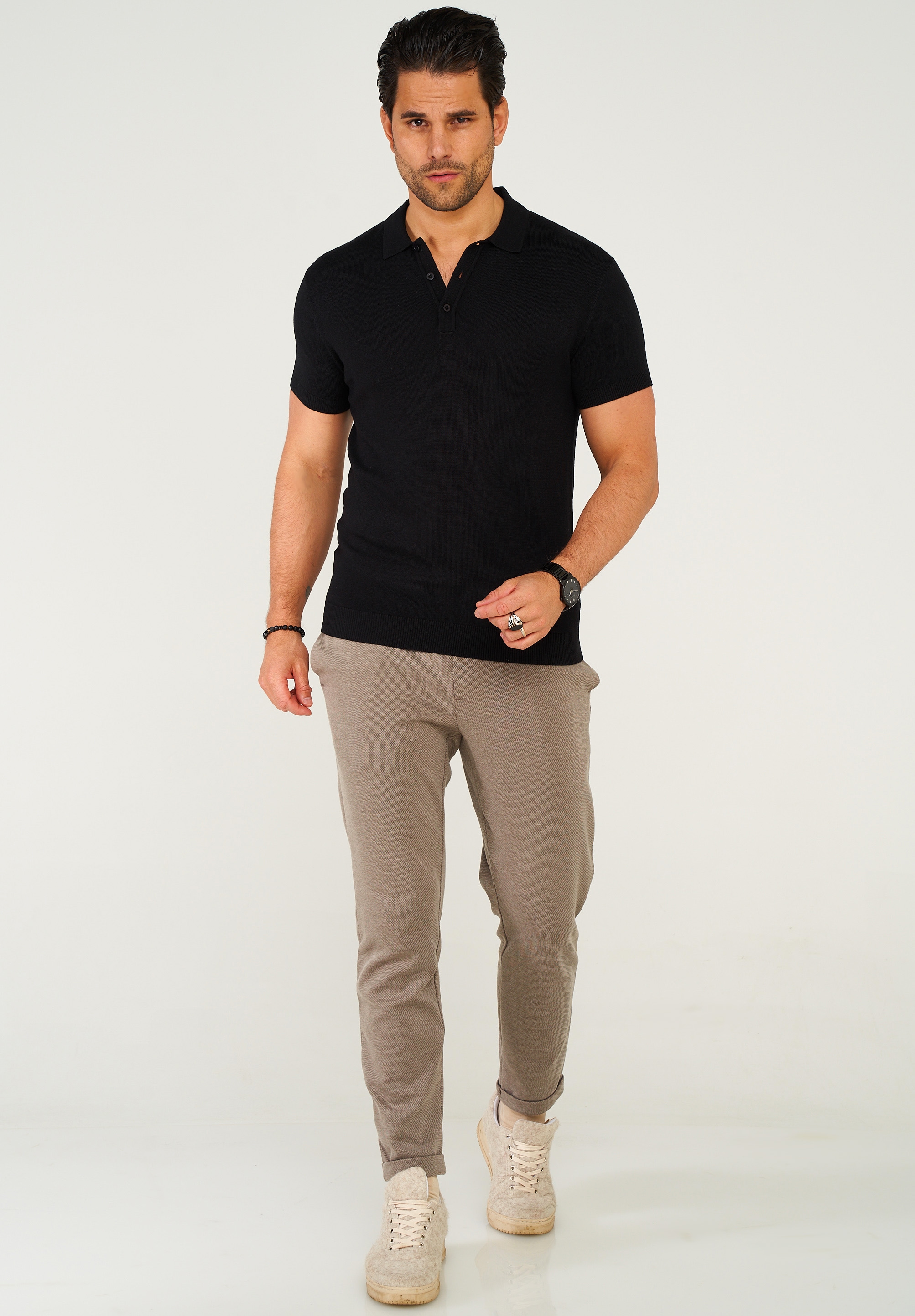 behype Poloshirt »KP-100 Knit Polo«, im klassischen Design