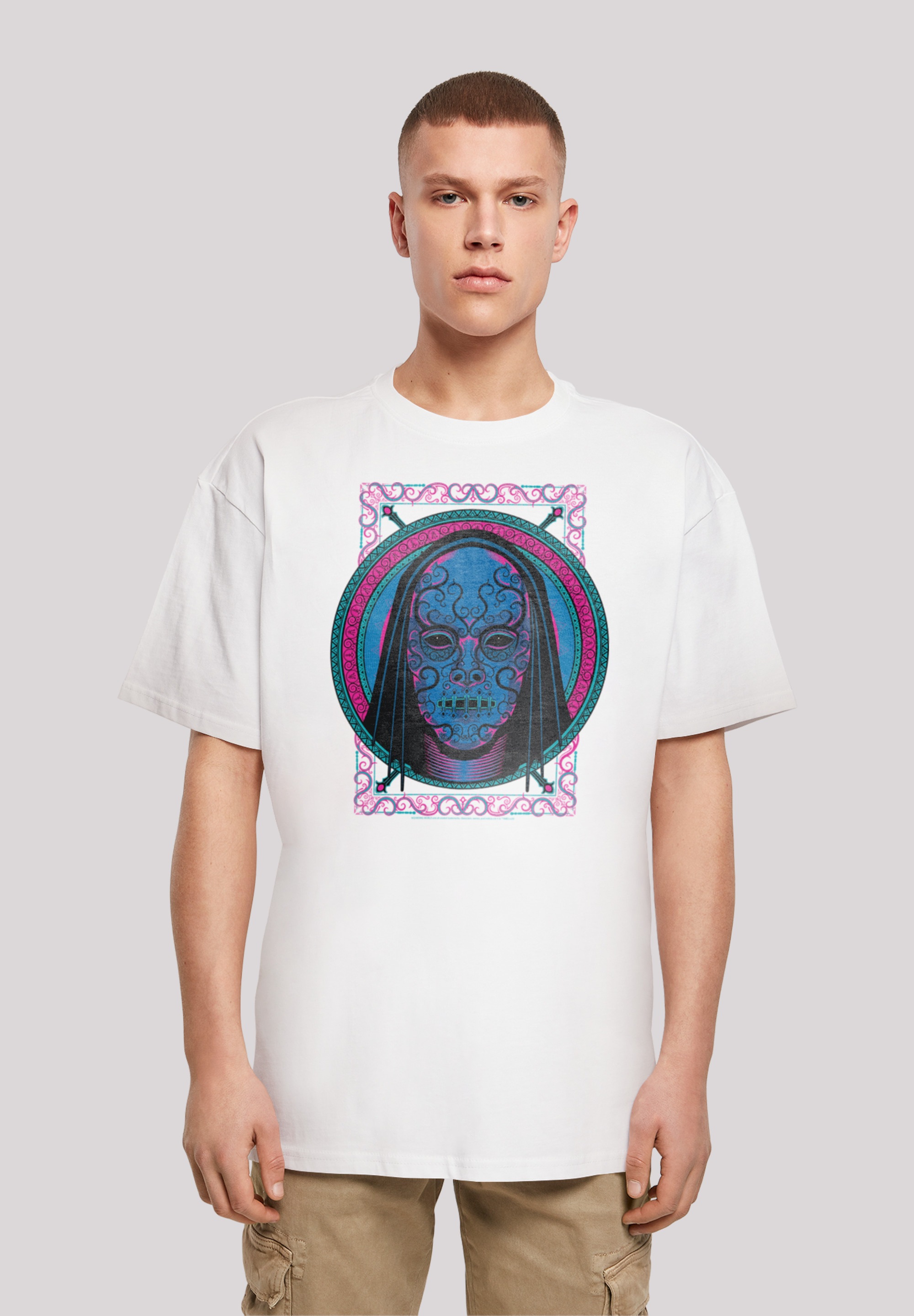 F4NT4STIC T-Shirt »Harry Potter Neon Death Eater Mask«, Print