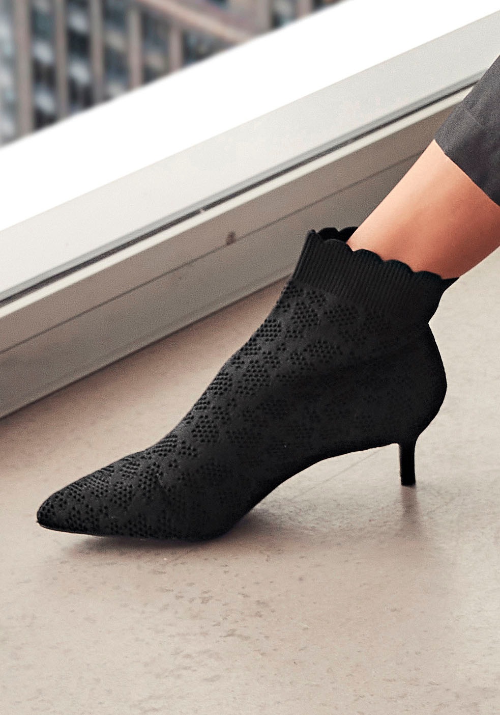 LASCANA Ankleboots "Sock Boot," High Heel Stiefelette, Stiefel, kleiner Abs günstig online kaufen