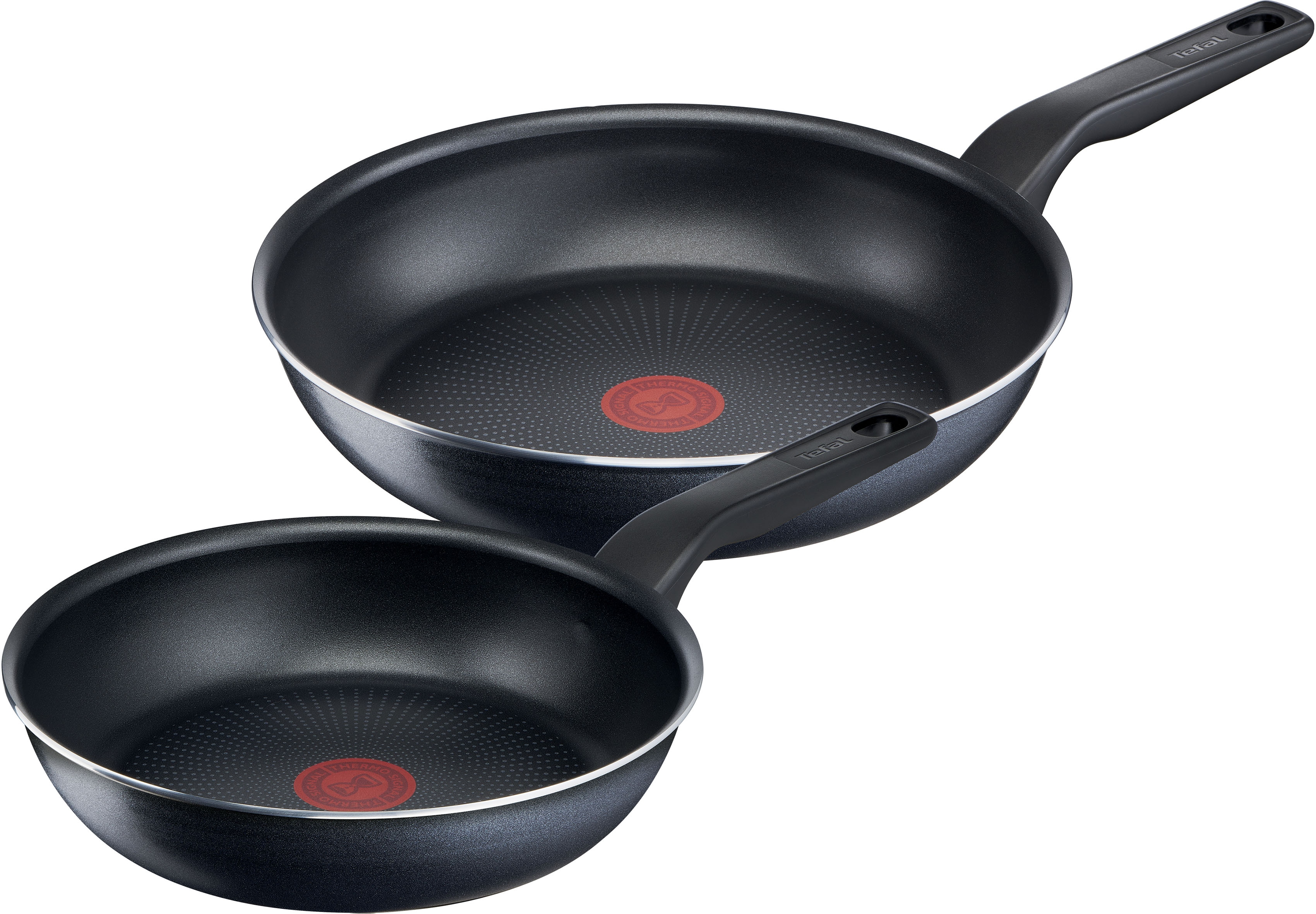Tefal Pfannen-Set "XL Force" Aluminium Set, je 1 Pfanne Ø 24/28 cm, H: 6 cm, 2 Stk. tlg. Antihaft, Thermo-Signal, tiefe Form, alle Herdarten außer Induktion